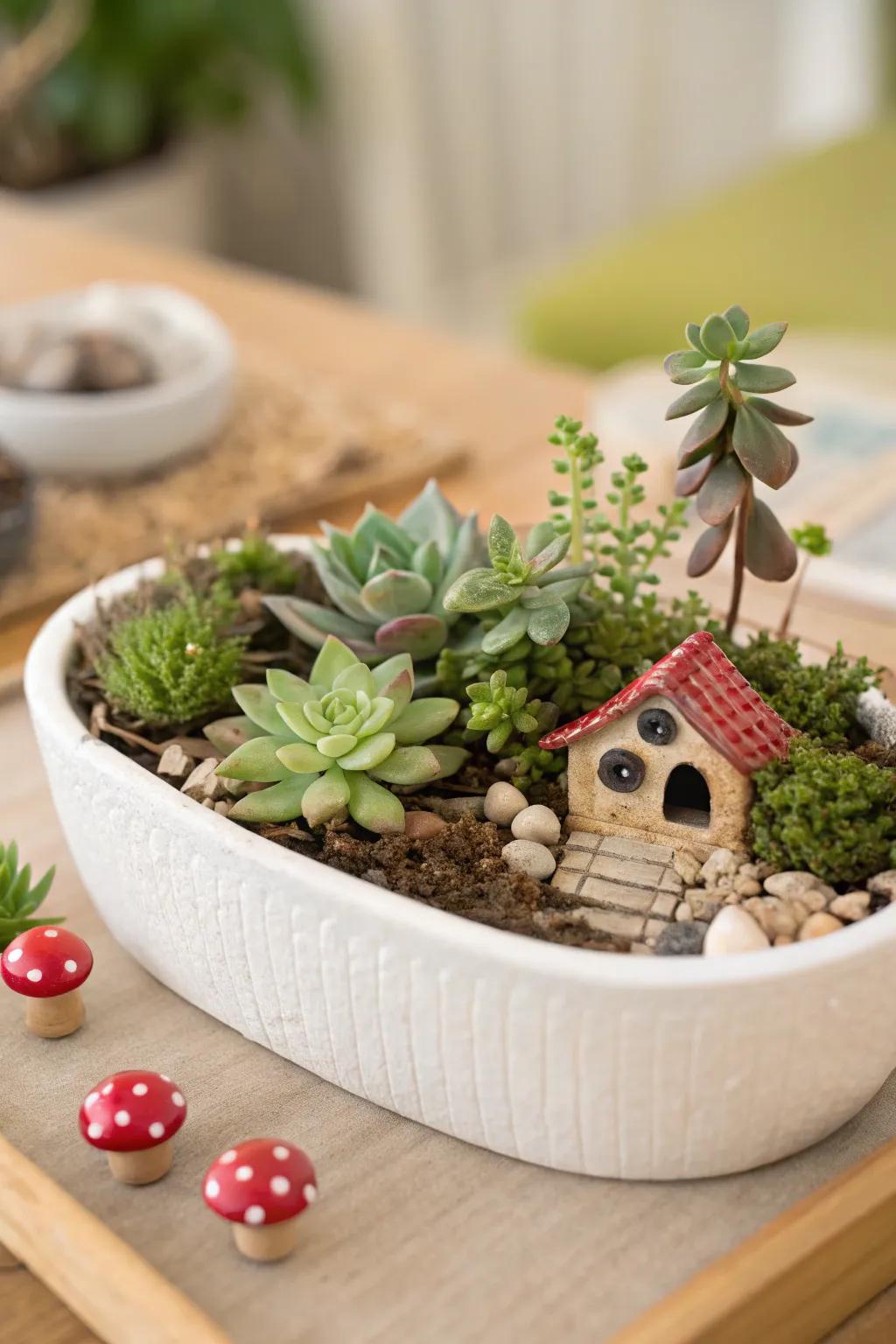 Bestow a soupçon of sorcery and whimsy upon your locality with a fetching succulent fae verdant expanse.