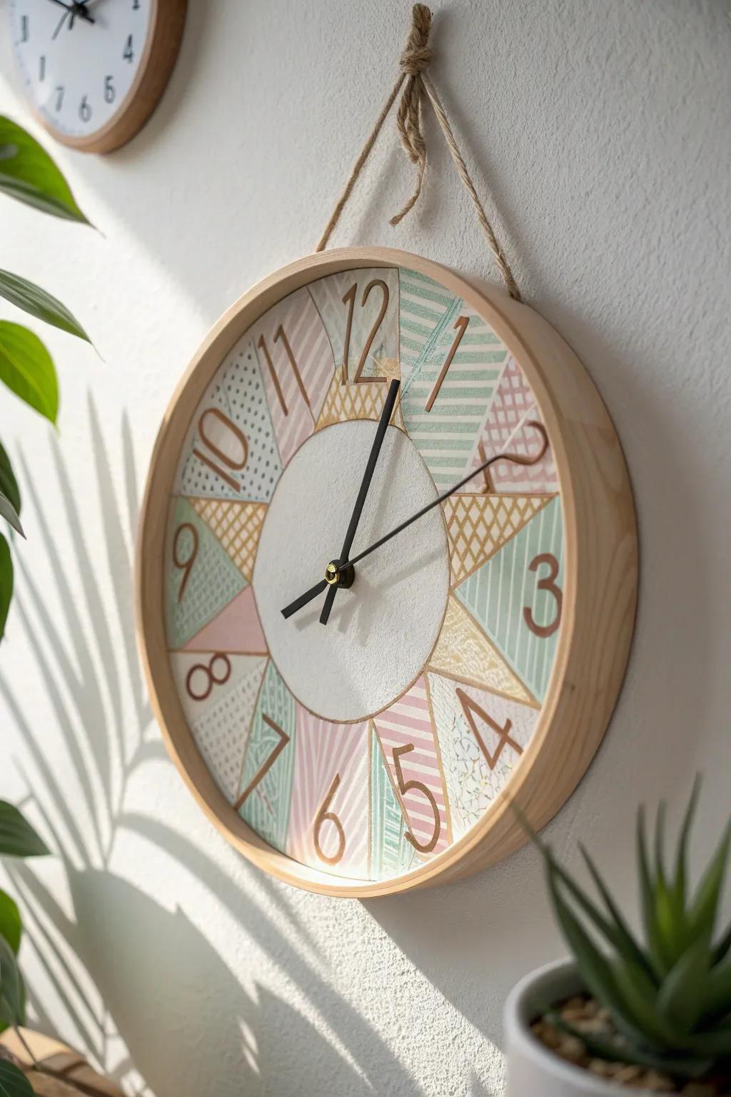 Transform time using a hint of adhesive artwork elegance. #DIYClock #MinimalistDecor