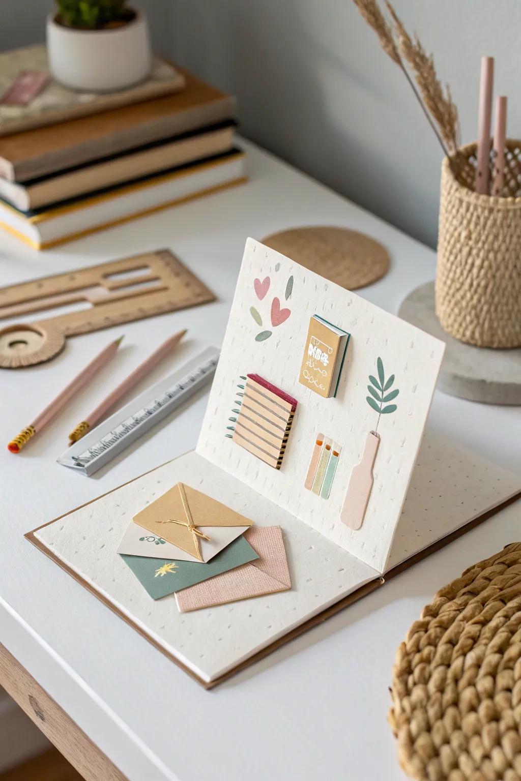 Crafting education with grace: A Scandinavian-inspired setting composite greeting.