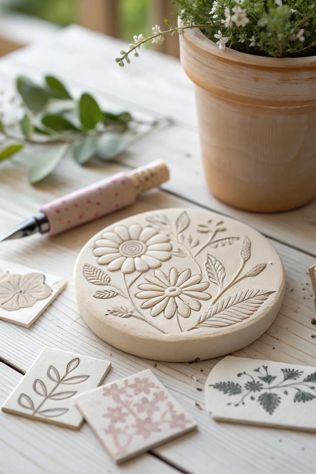 Craft your personal garden narrative with beautifully printed clay markers.