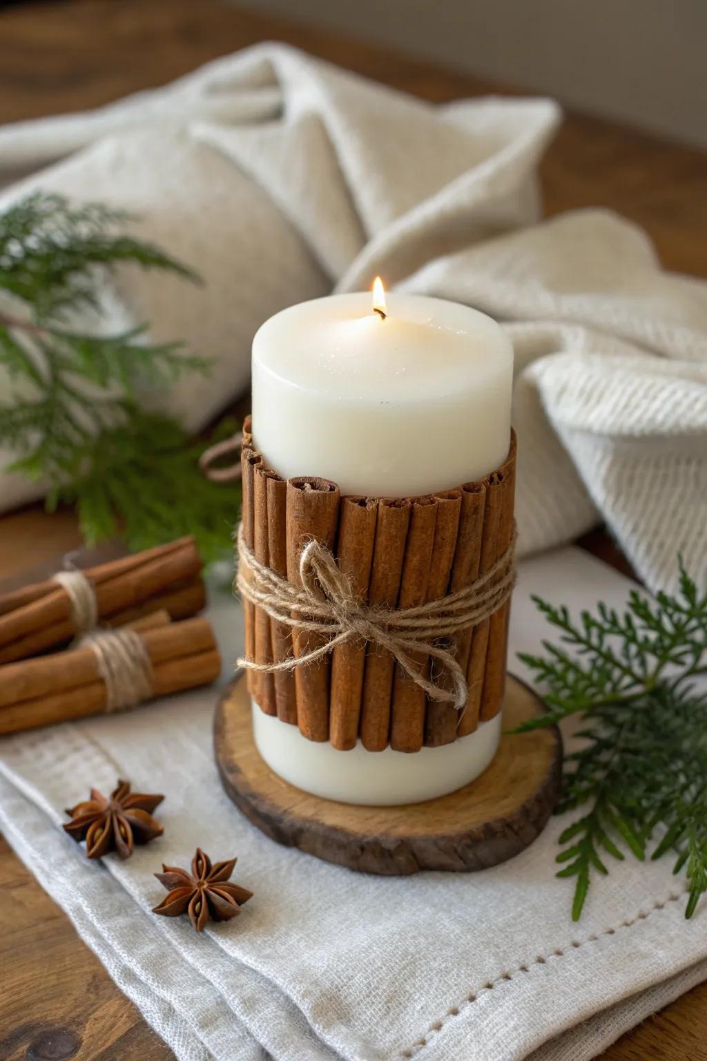Elevate your Thanksgiving ornamentation with this unpretentious yet captivating bespoke fragrant tapered wax.