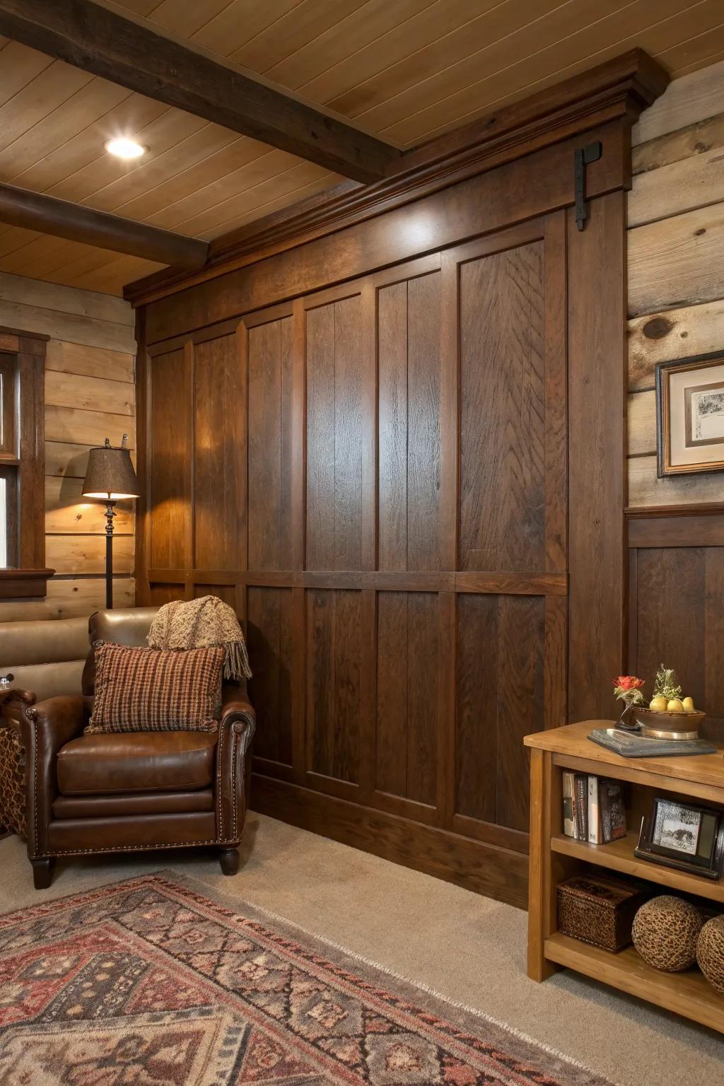 Convey cabin coziness to your living space with stunning tongue and groove paneling.