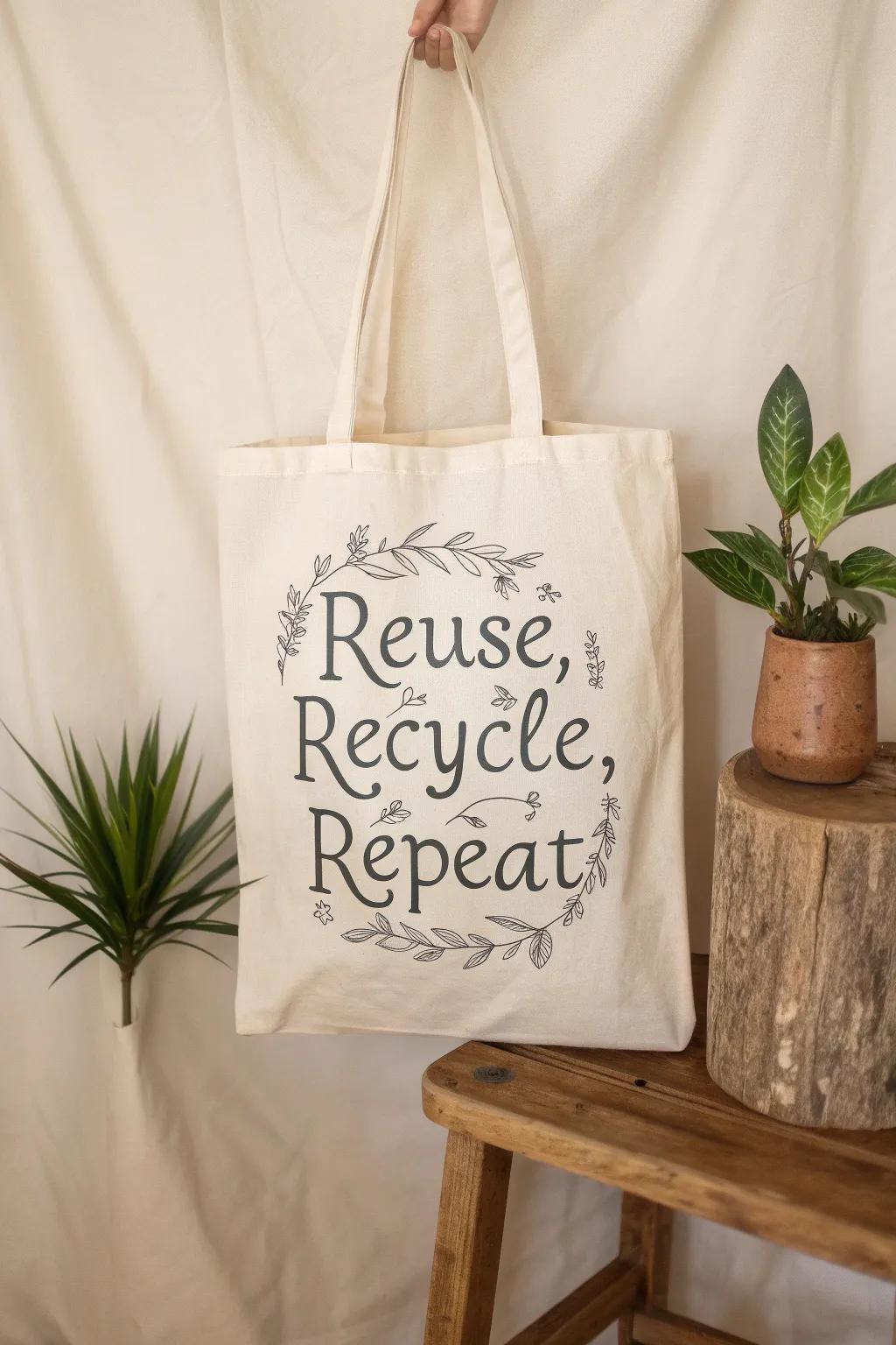 Embrace eco-chic with this artisanal tote that speaks volumes. #EcoExpressions #SustainableStyle