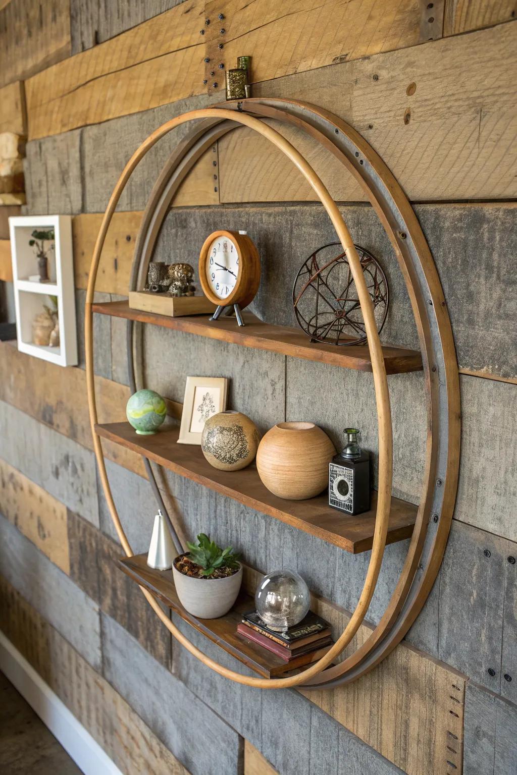 Enhance your area with these artisan-crafted circular hoop platforms, impeccable for spotlighting your most cherished items.