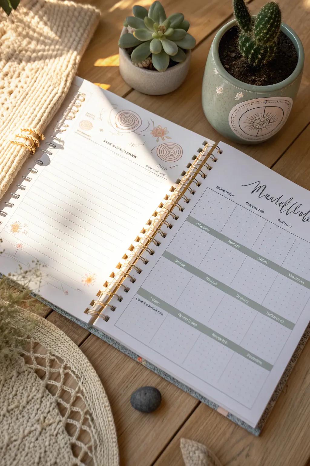 Elevate your mental well-being with a mindful planning space. 🌿✨ #MindfulnessInPlanning #ScandinavianBoho