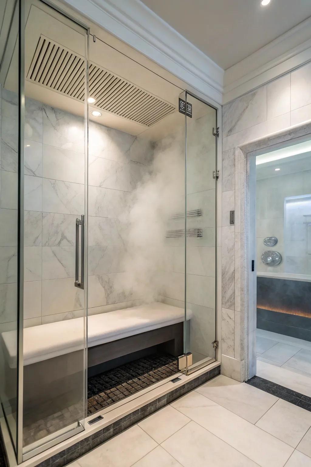 Hanging seats provide a sleek, contemporary look while amplifying space.