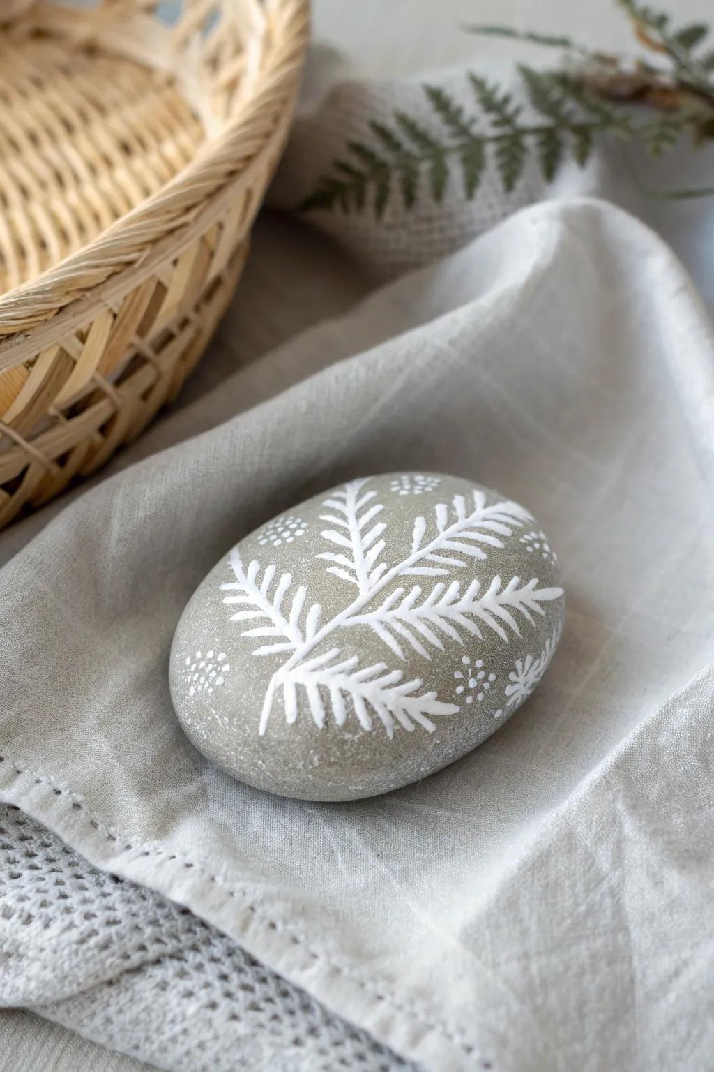 Elegance in simplicity: Hand-painted icicle patterns bring a touch of winter magic to your decor.