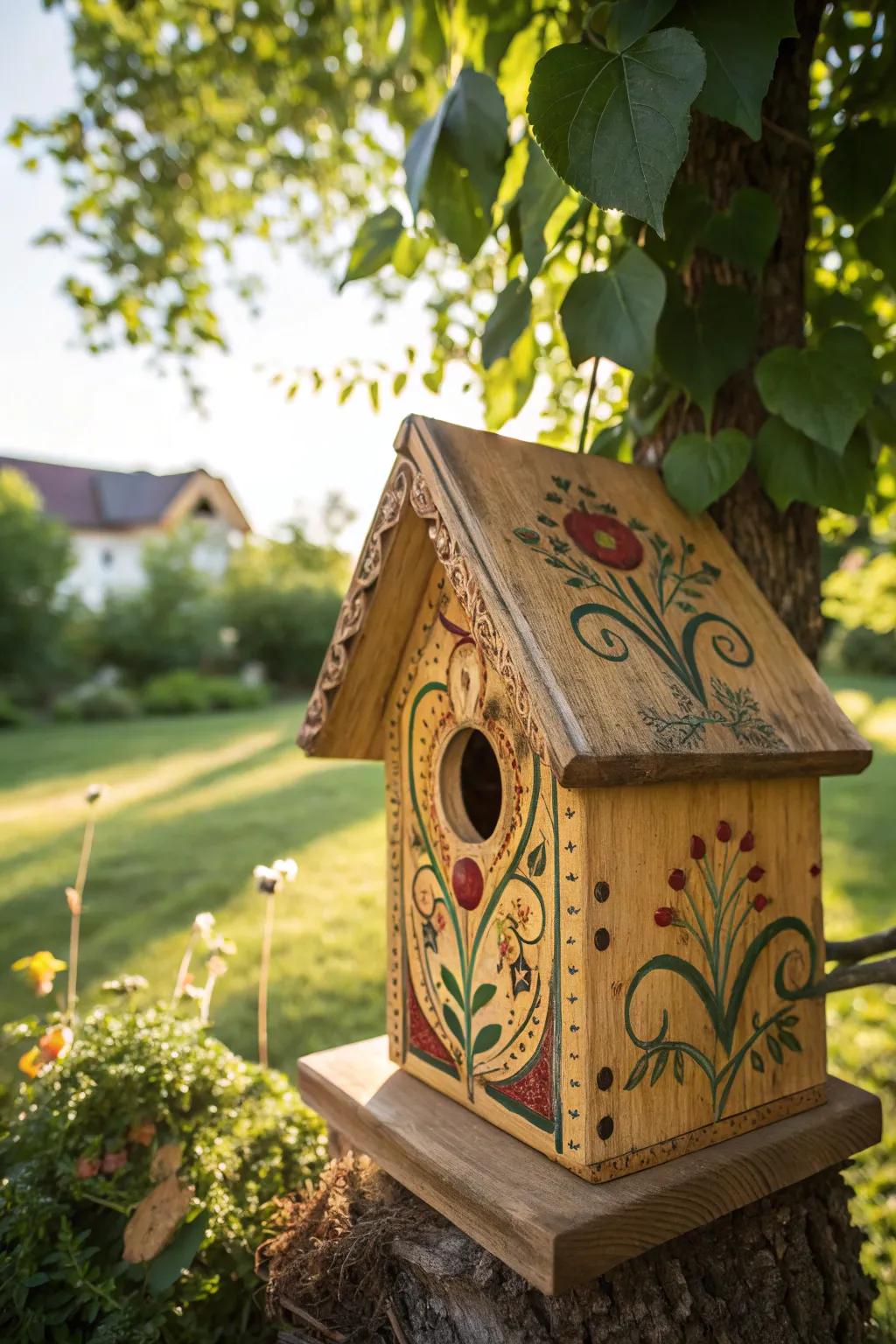 Enhance your garden's aesthetics with beautifully crafted birdhouses that invite nature's melodies.