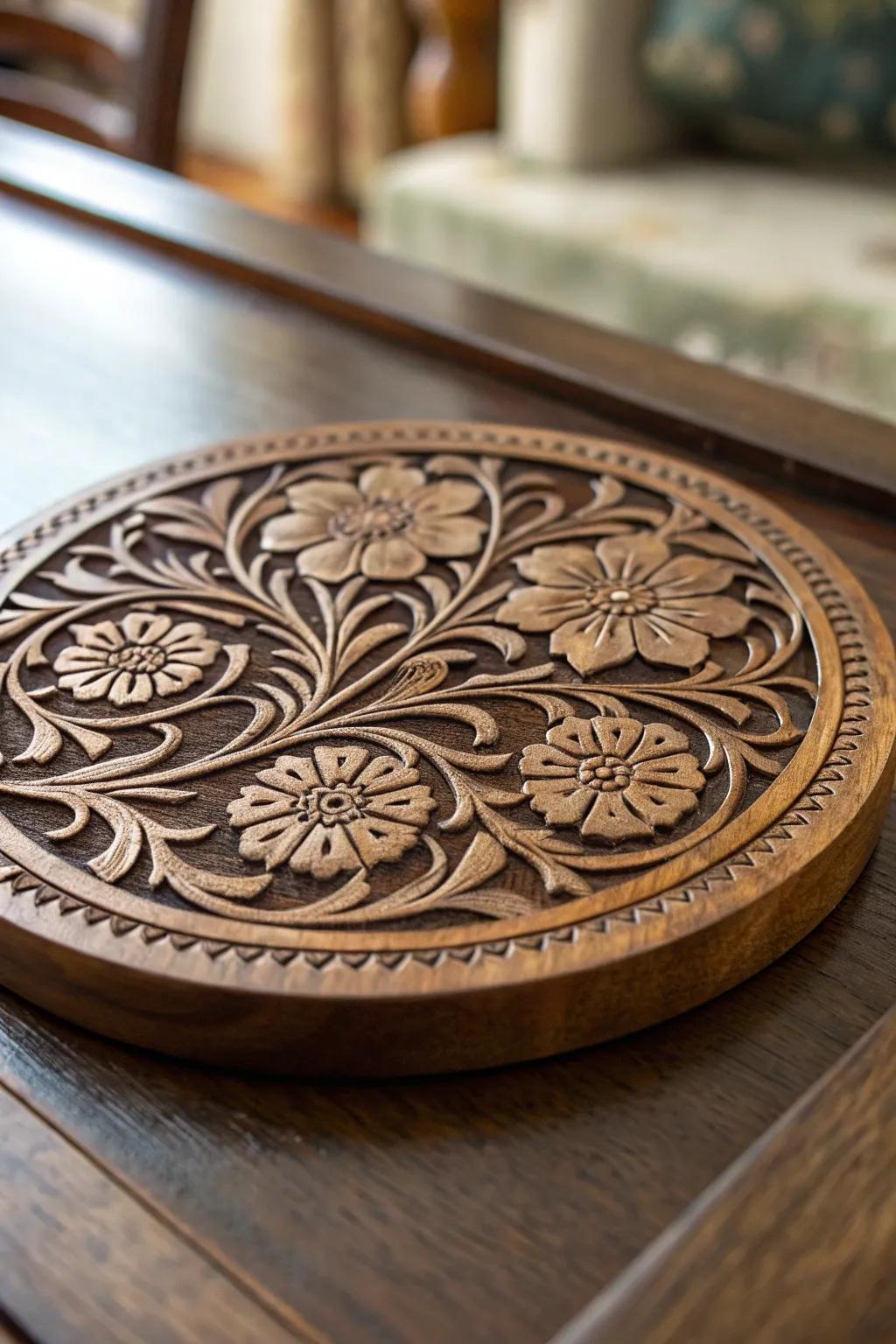 Elevate your coffee table décor with handcrafted botanical coasters.