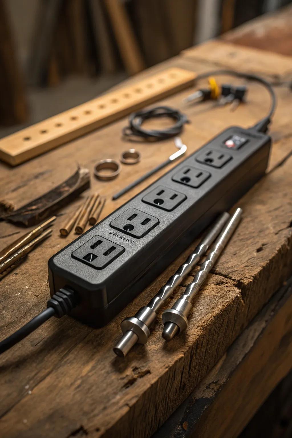 Power Up Your Projects: A heavy-duty power strip for serious craftsmanship.