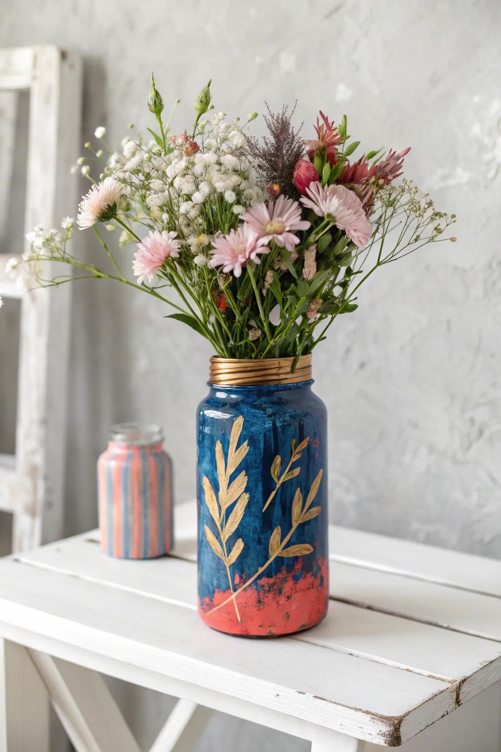 Transform your abode with this stunning reused glass vessel vase, where simplicity encounters artistry.
