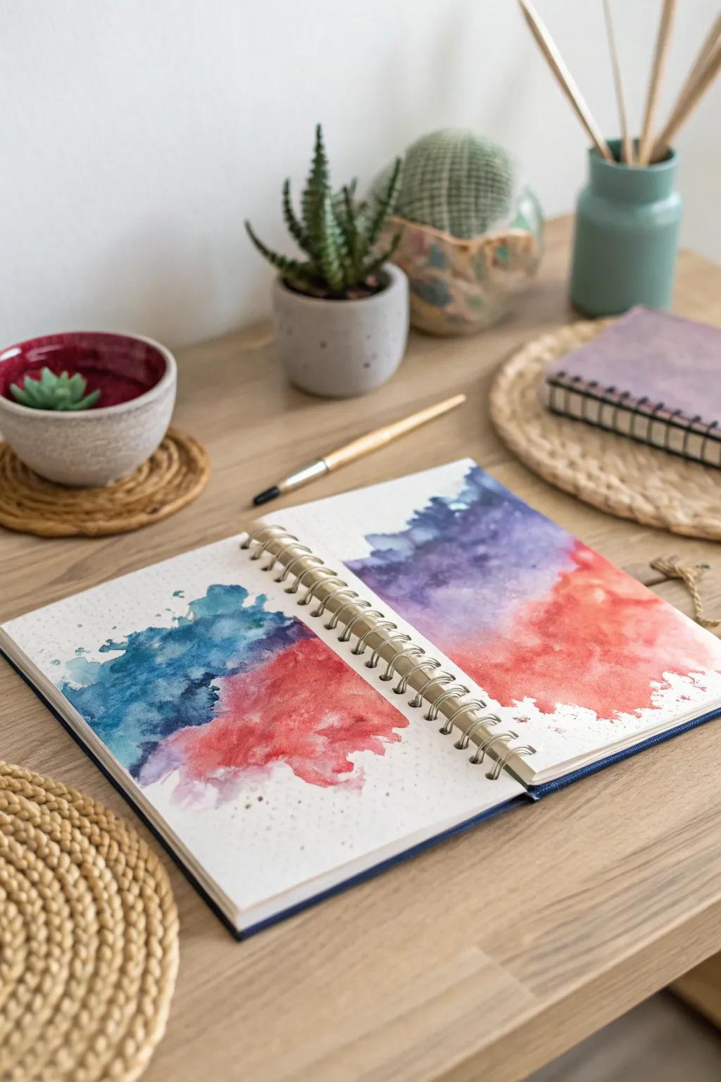 Transform a blank page into a masterpiece with vibrant painted backdrops—where creativity meets simplicity.