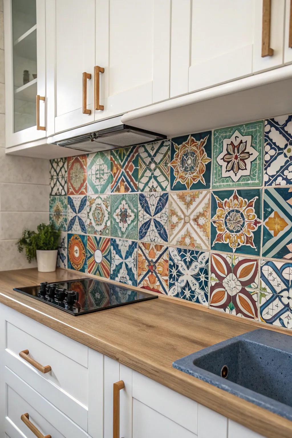 Transform your kitchen into a masterpiece with a handcrafted backsplash that tells a story.