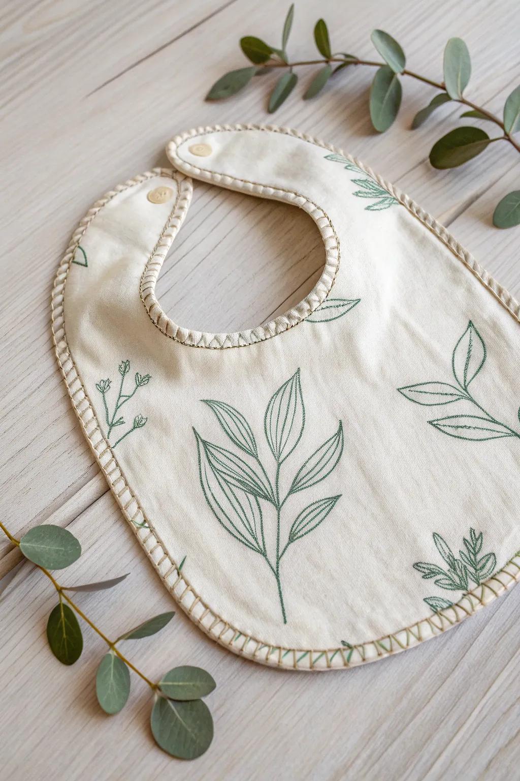 Effortless Elegance: Craft Your Own Adhesive Infant Bib with a Touch of Scandinavian Charm