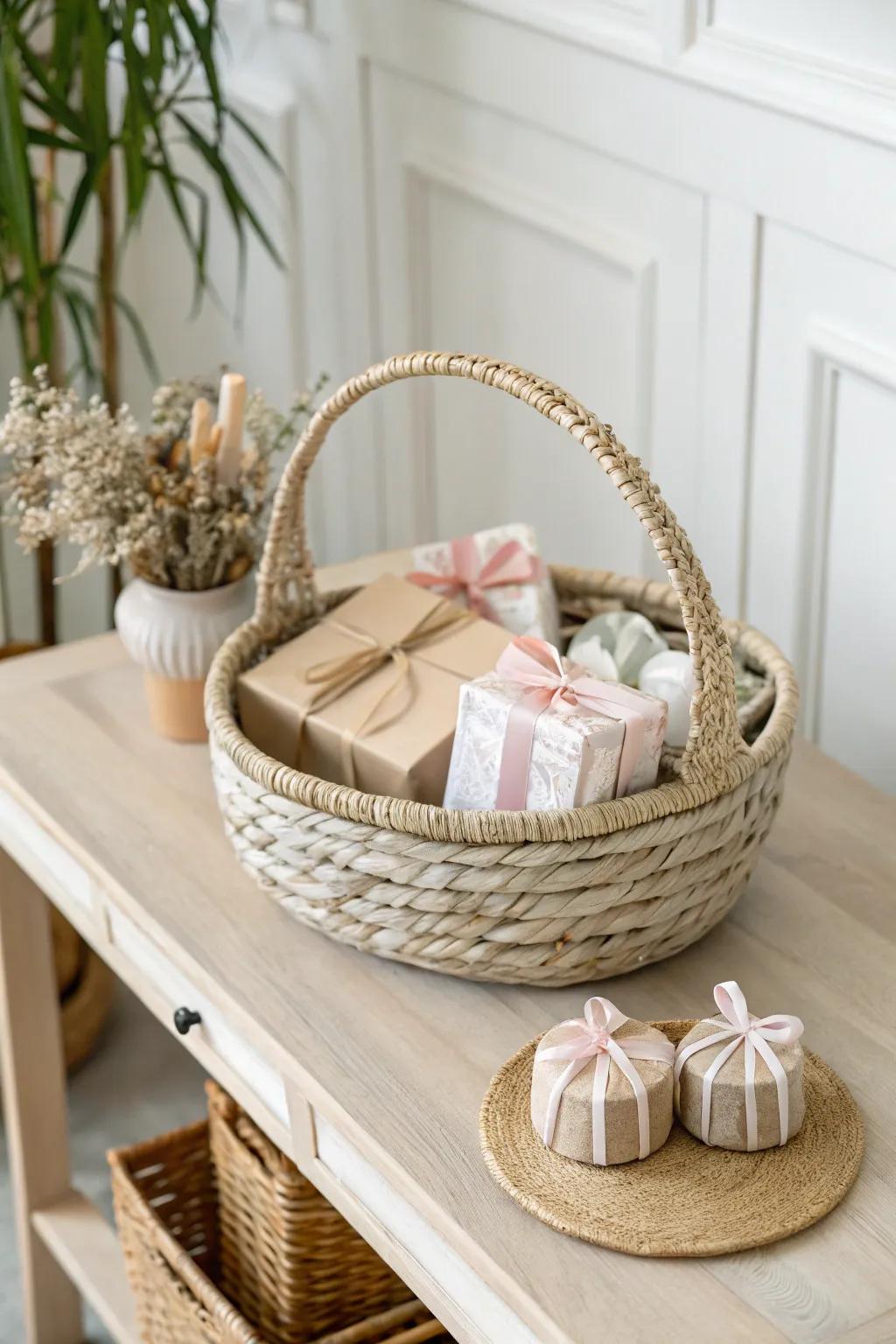 Elevate your bridal shower presents with an element of elegance and simplicity. 🎀 #CraftedWithLove