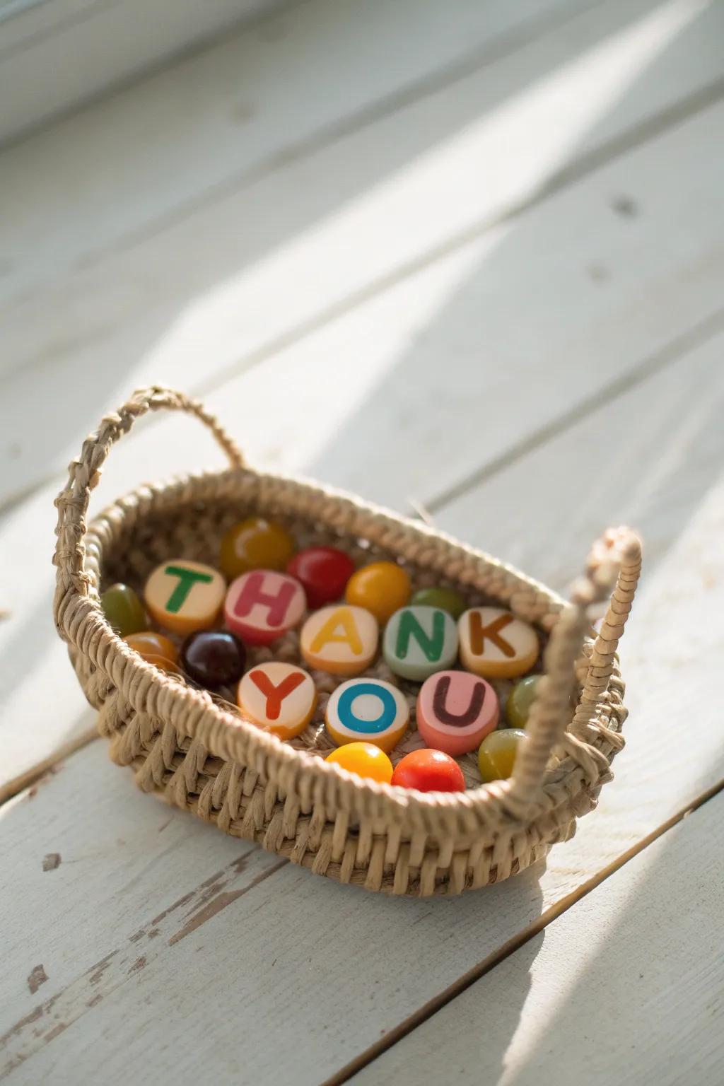 A sweet 'Thank You' elegantly wrapped in Scandinavian design and Boho charm.