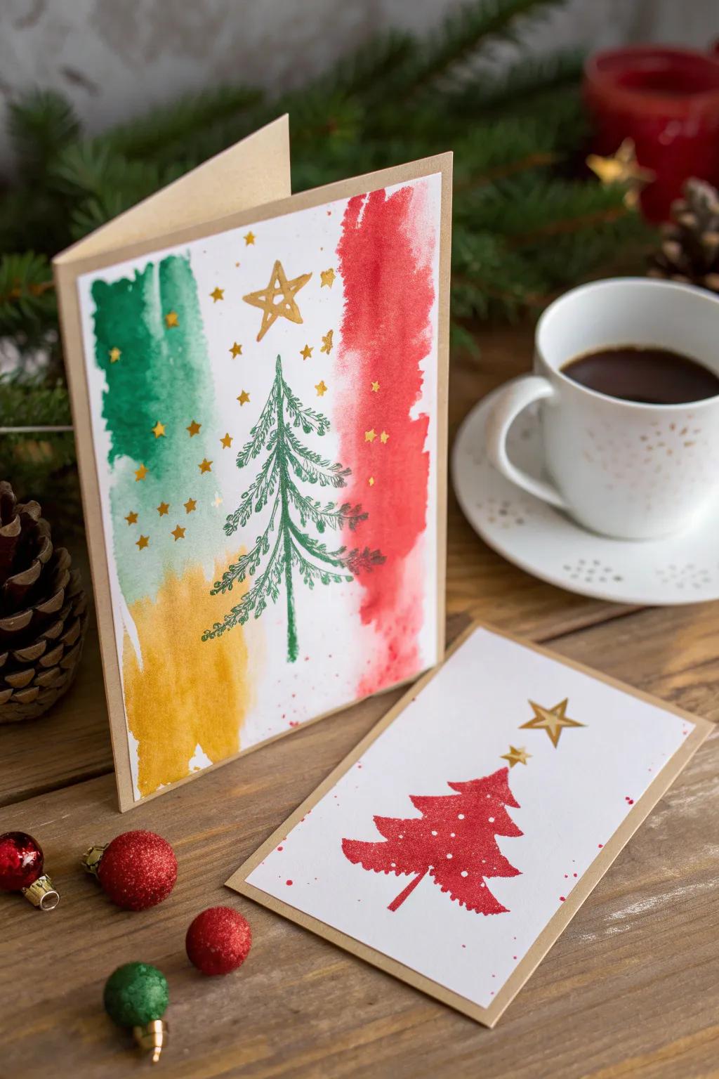 Unleash your child's imaginative expression through dynamic Christmas cards, overflowing with celebratory spirit!