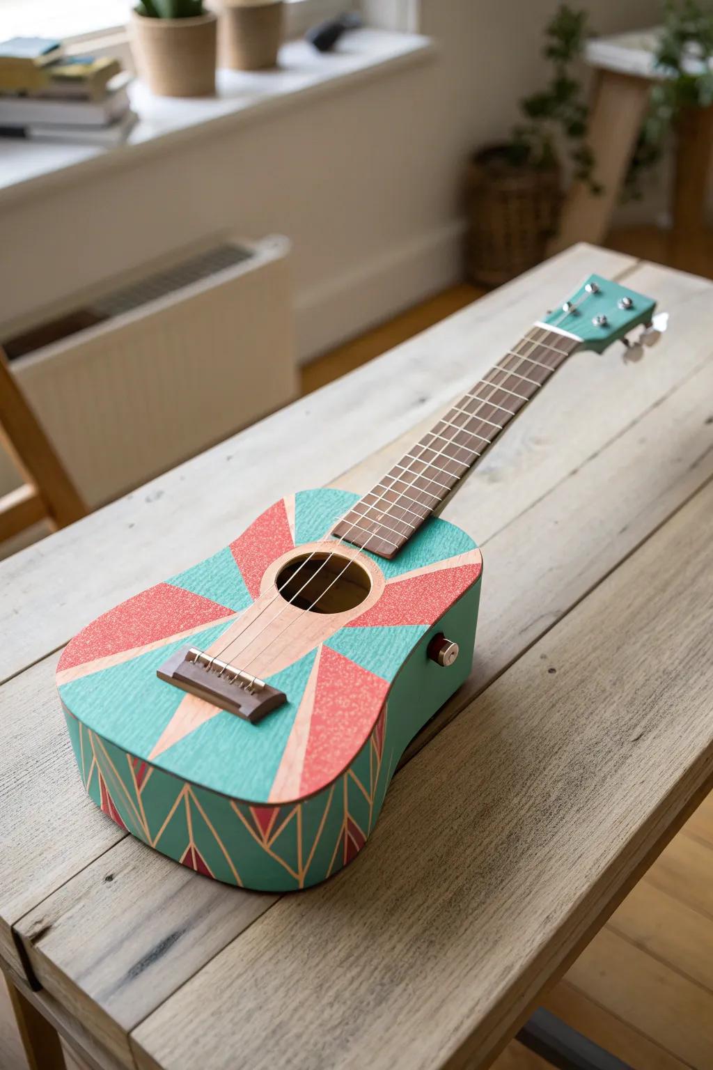 Pluck into Cinco de Mayo with a handcrafted grain case guitar, where minimalist blueprint encounters audacious, vibrant tinctures for a celebratory jubilee!