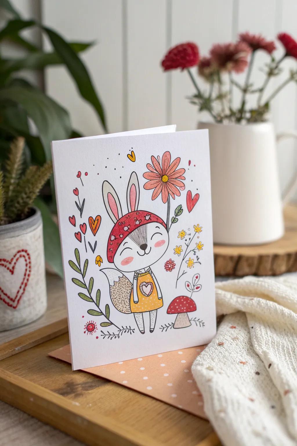 Infuse delight and artistry into your salutations via hand-drawn art cards—where unpretentiousness converges with fantasy.