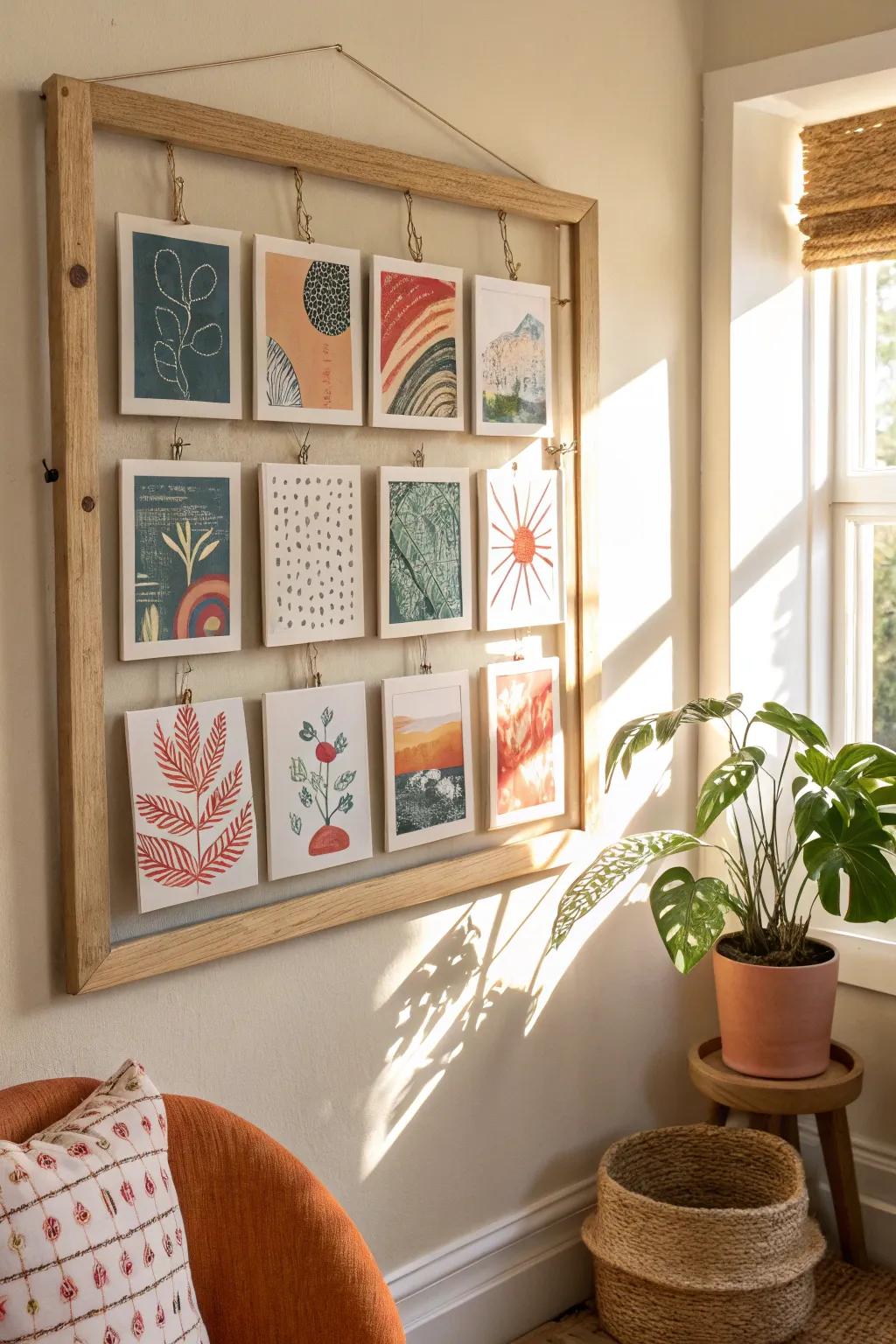 Elevate your milieu into a miniature artistic facade through a curated assortment of artistic constituents—where plainness converges with vibrant ingenuity.