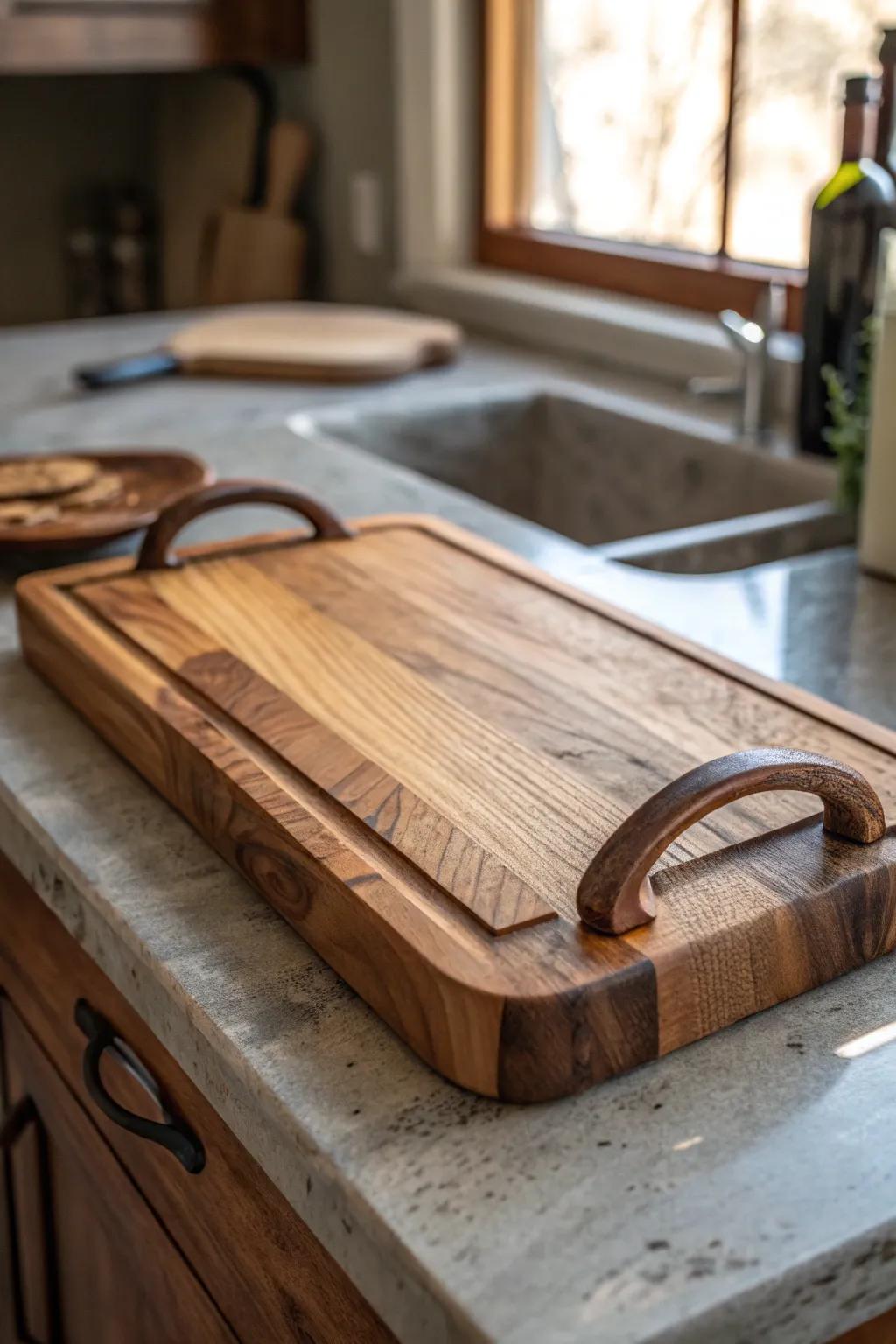 Elevate your culinary adventures through a cutting board that is as functional as it is visually delightful.