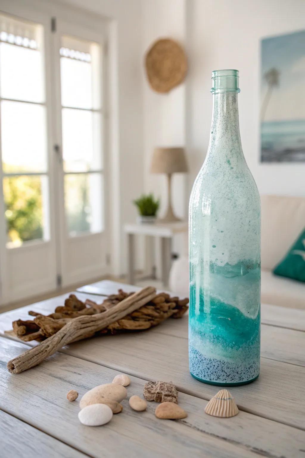 Transform routine phials into astonishing aquatic crystalline decor—incorporate a suggestion of the ocean into your dwelling!