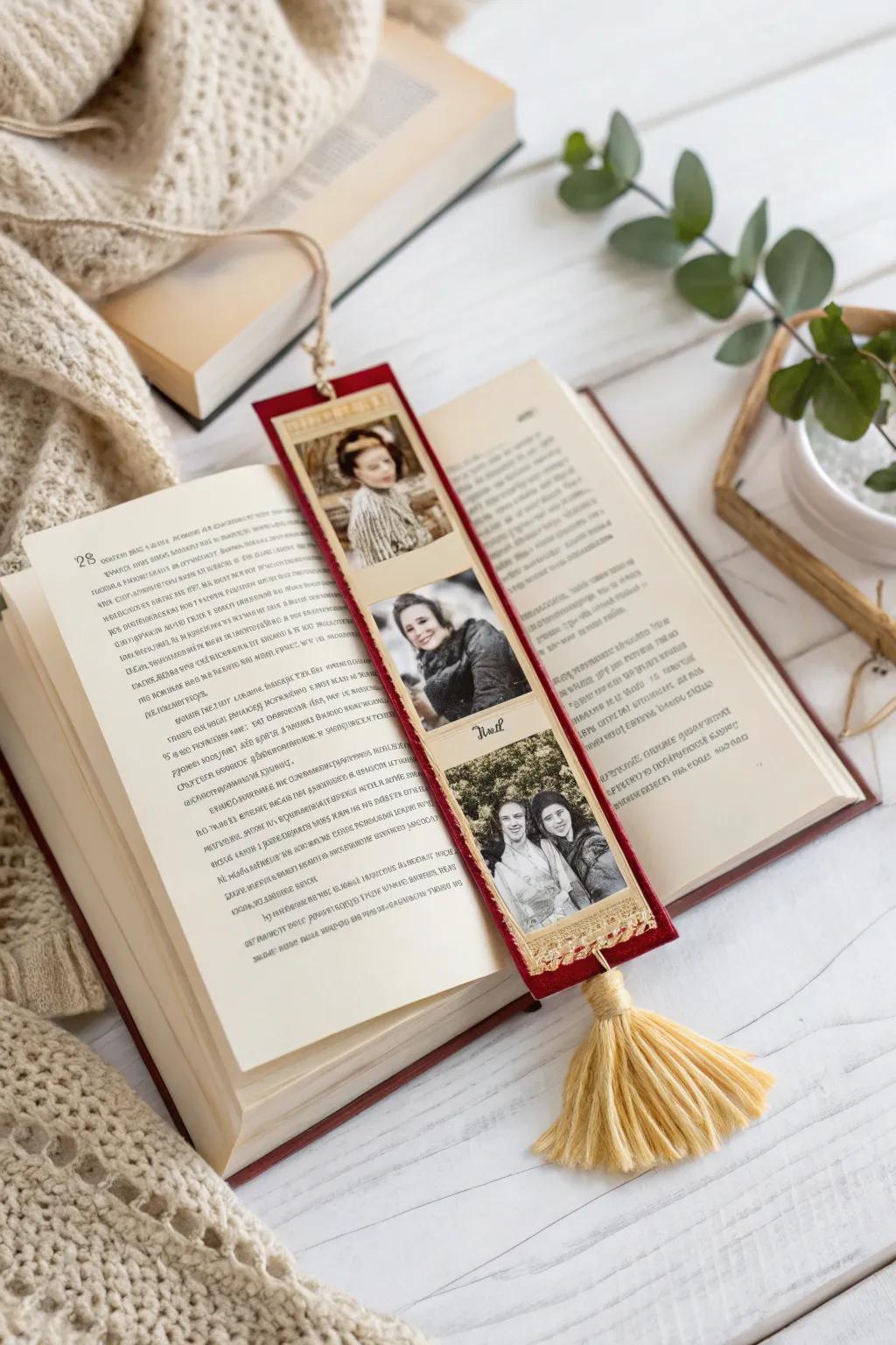 Capture cherished moments with each chapter—personalize your readings with a visual bookmark.