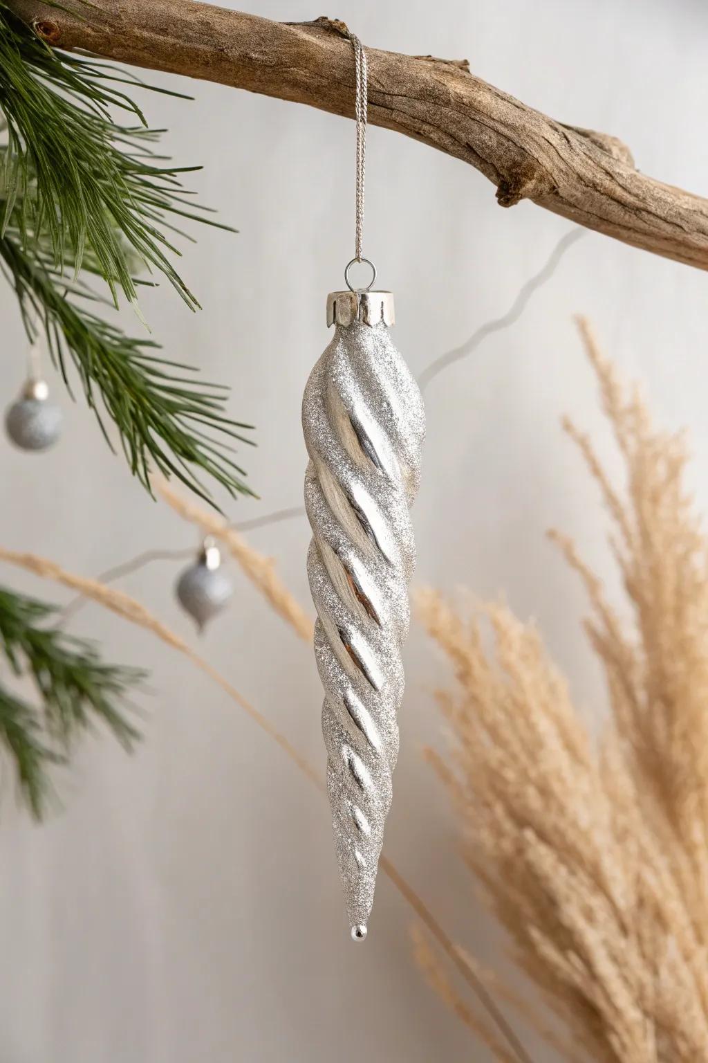 Fashion a soupçon of frosty enchantment with these shimmering metallic membrane spikes, impeccable for a minimalist holiday aesthetic.