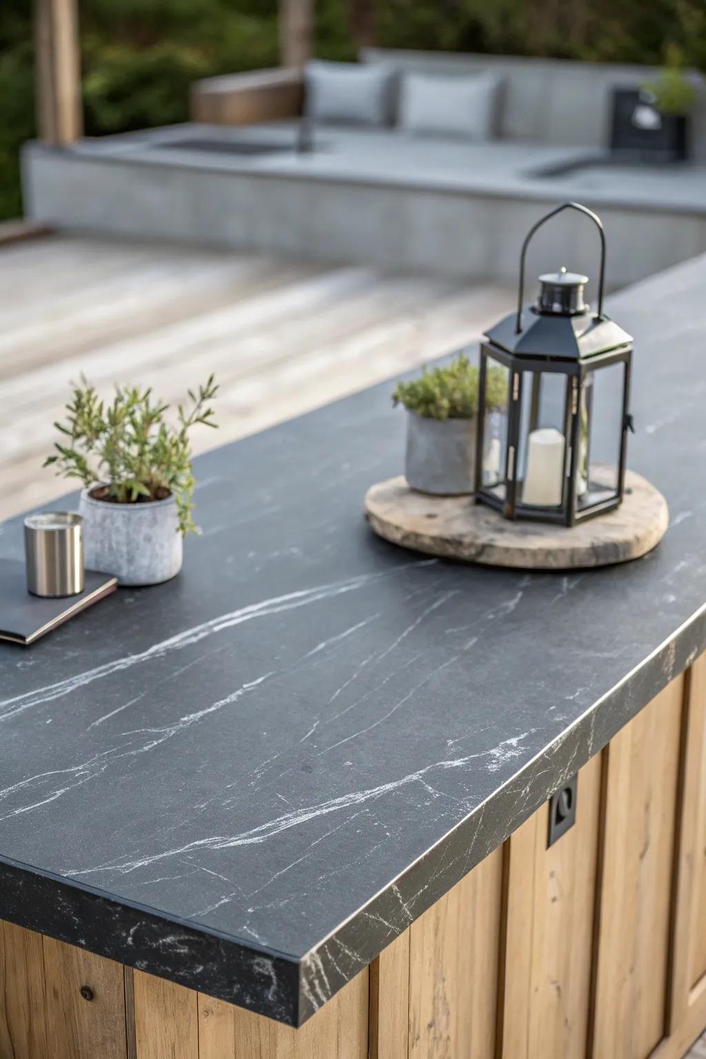 Enhance your outdoor space with the enduring elegance of slate simplicity.