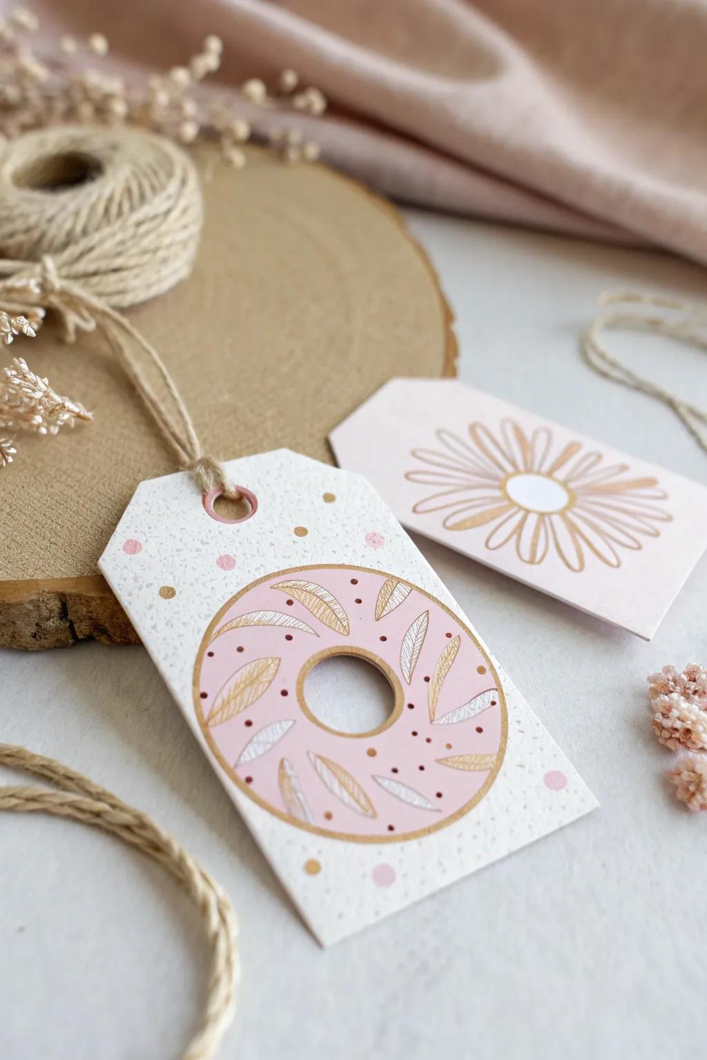 Elevate your gift-giving with these charming pastry present labels, a flawless fusion of simplicity and artistic flair.