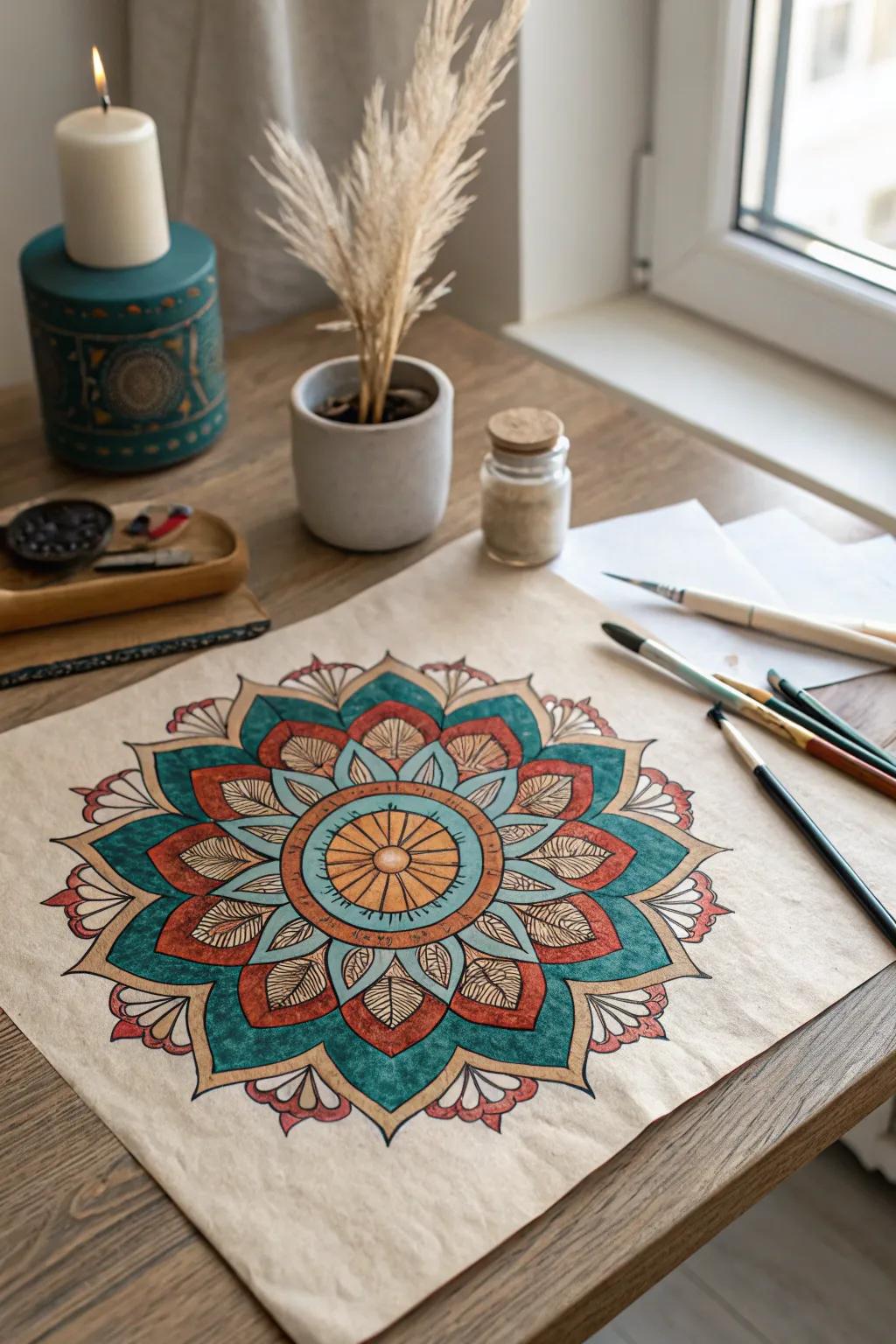 Unearth your inner serenity: Submerge into the mindful odyssey of birthing a symbolic circle.