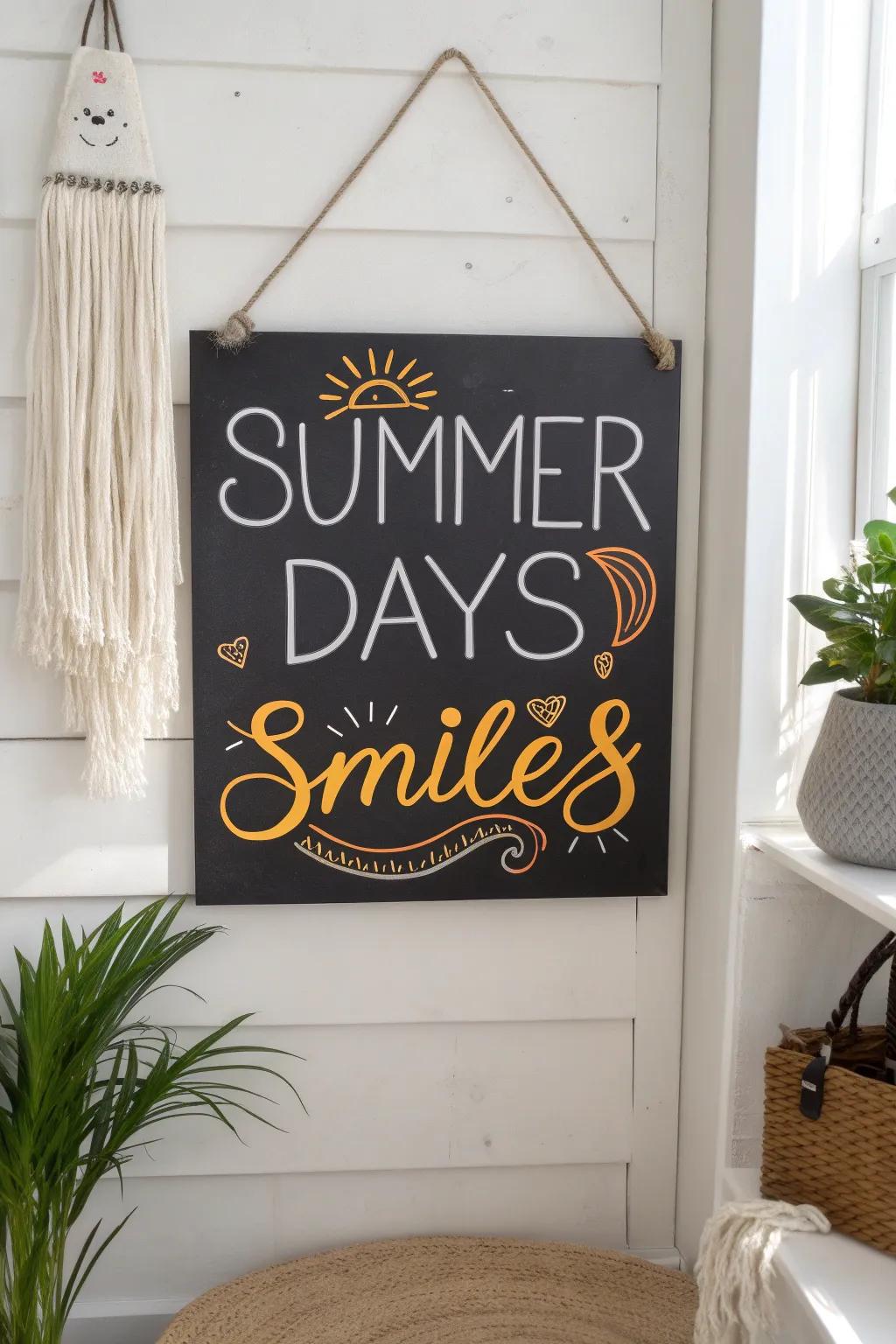 Brighten your space with a nuance of summer elation and ingenuity. #SummerVibes #ChalkArt