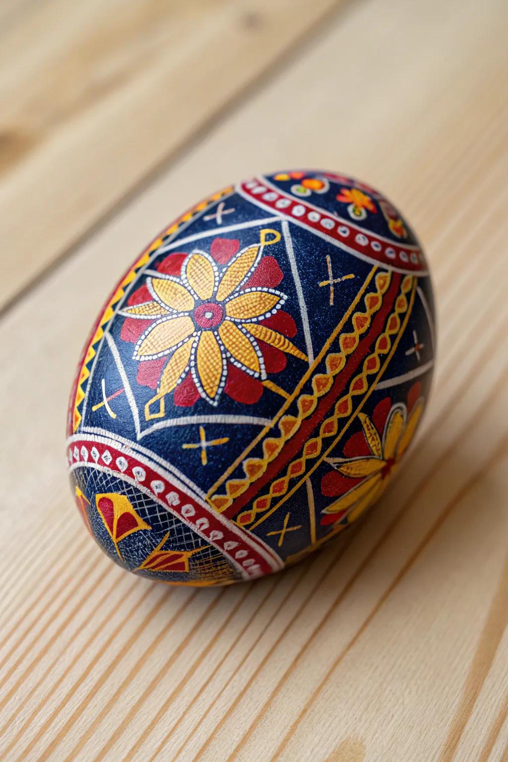 Add a splash of exotic elegance to your décor through Moroccan-inspired egg artwork.