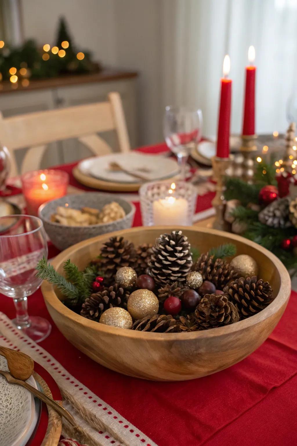 A dough display centerpiece grants countryside elegance.