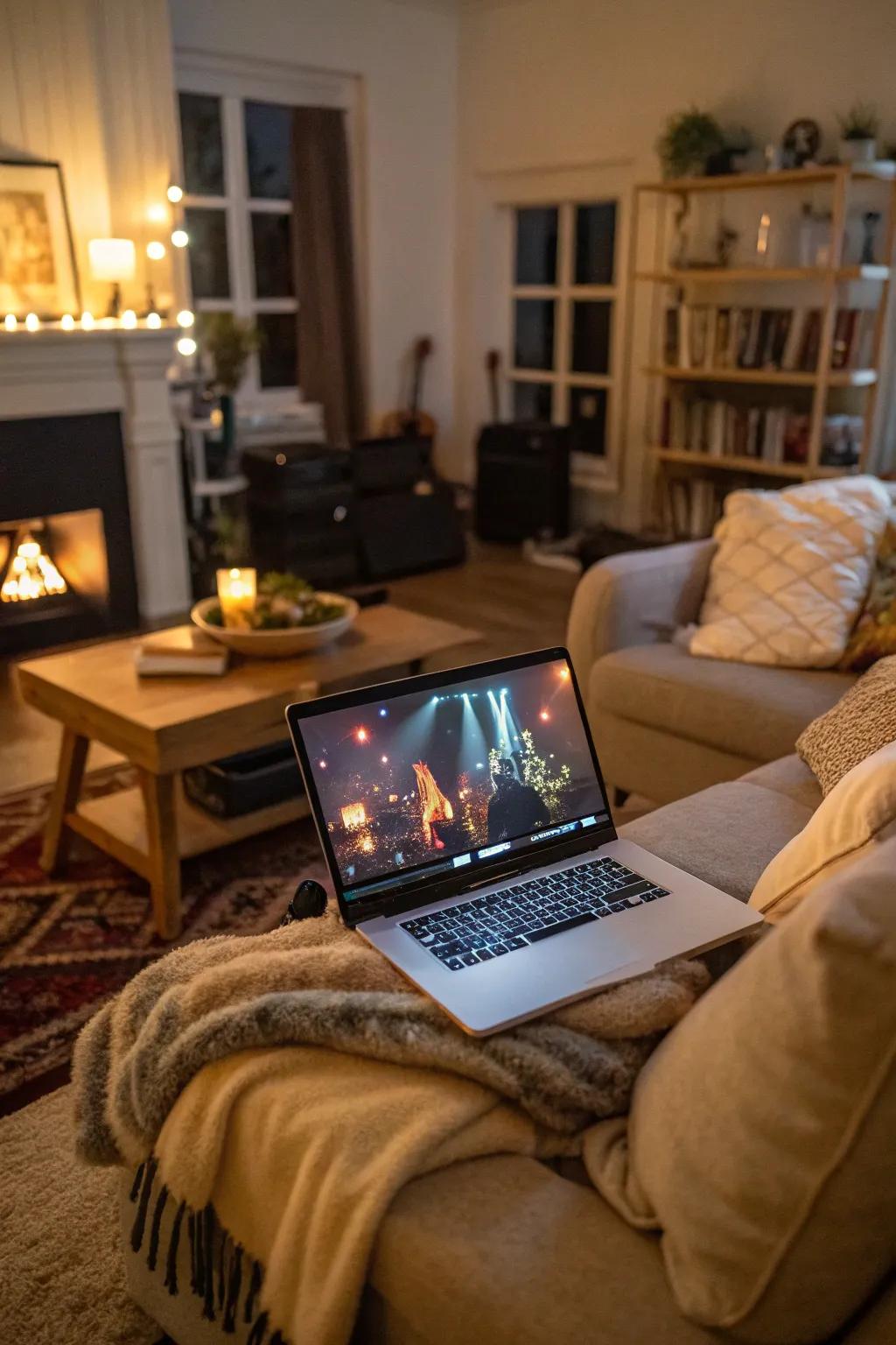 Recreate the concert experience within your dwelling with a virtual music evening.