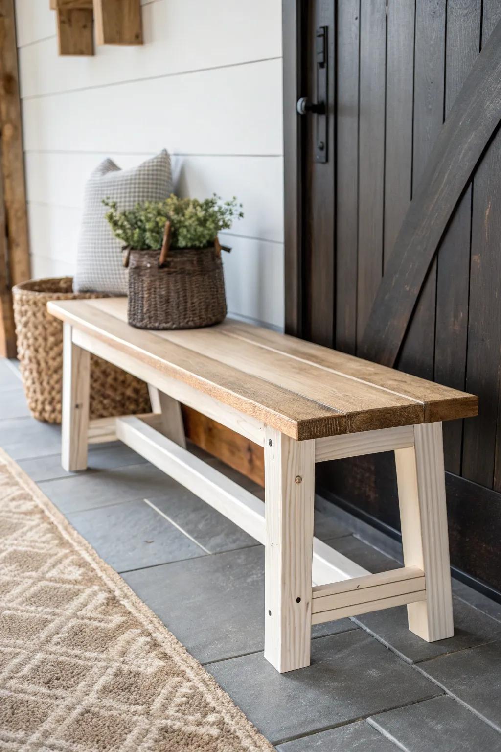 Simplicity meets sophistication: A minimalist marvel in farmhouse design.