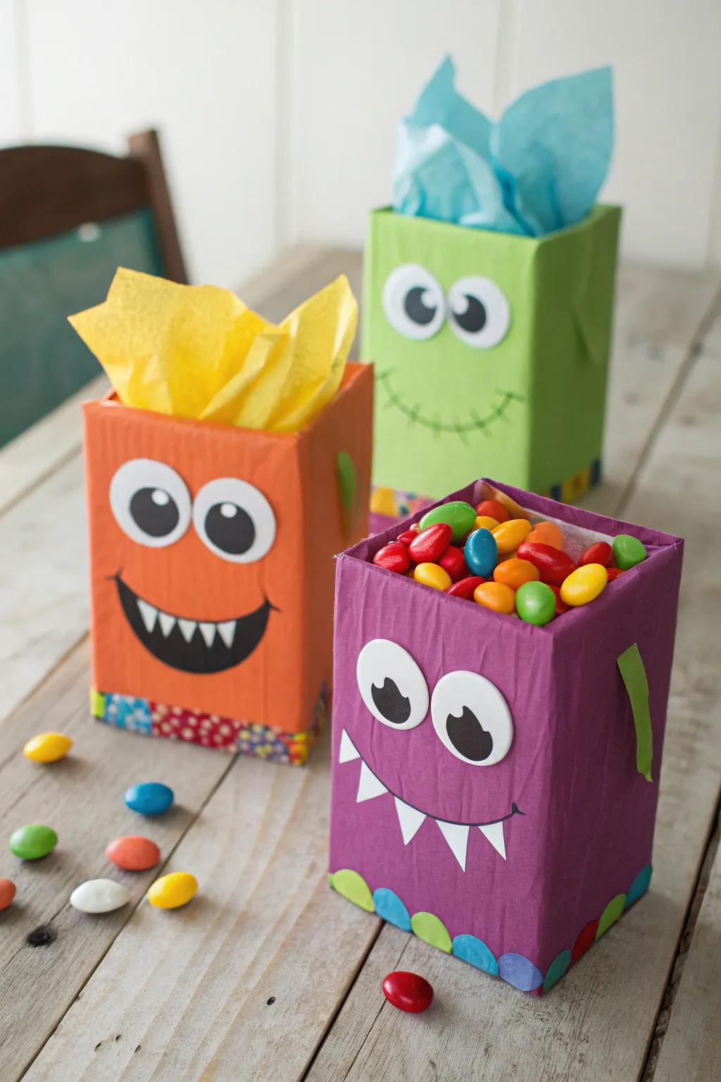 Monstrously fun facial napkin casing treats.