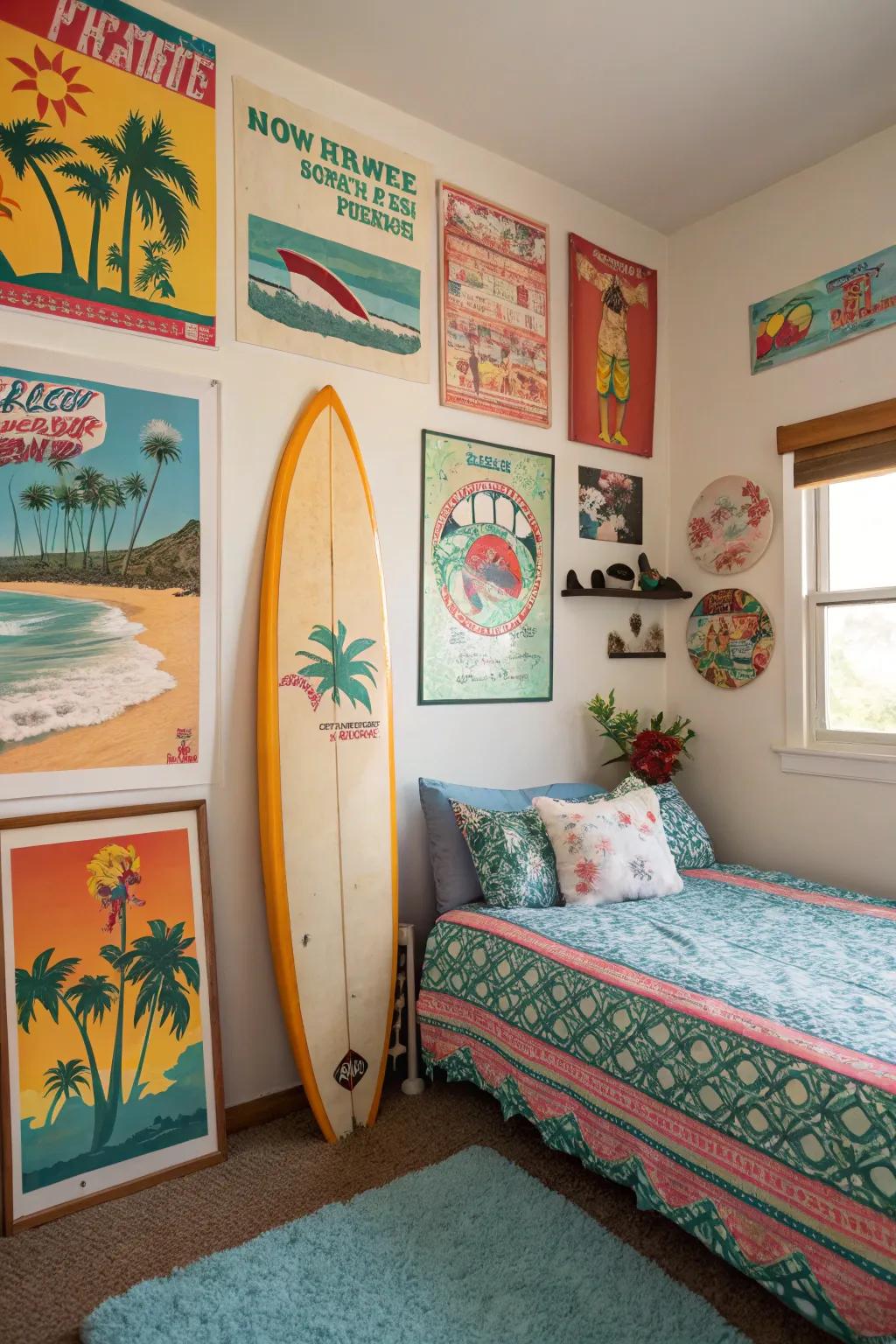 Wave art pieces capture the free-spirited essence of Hawaii.