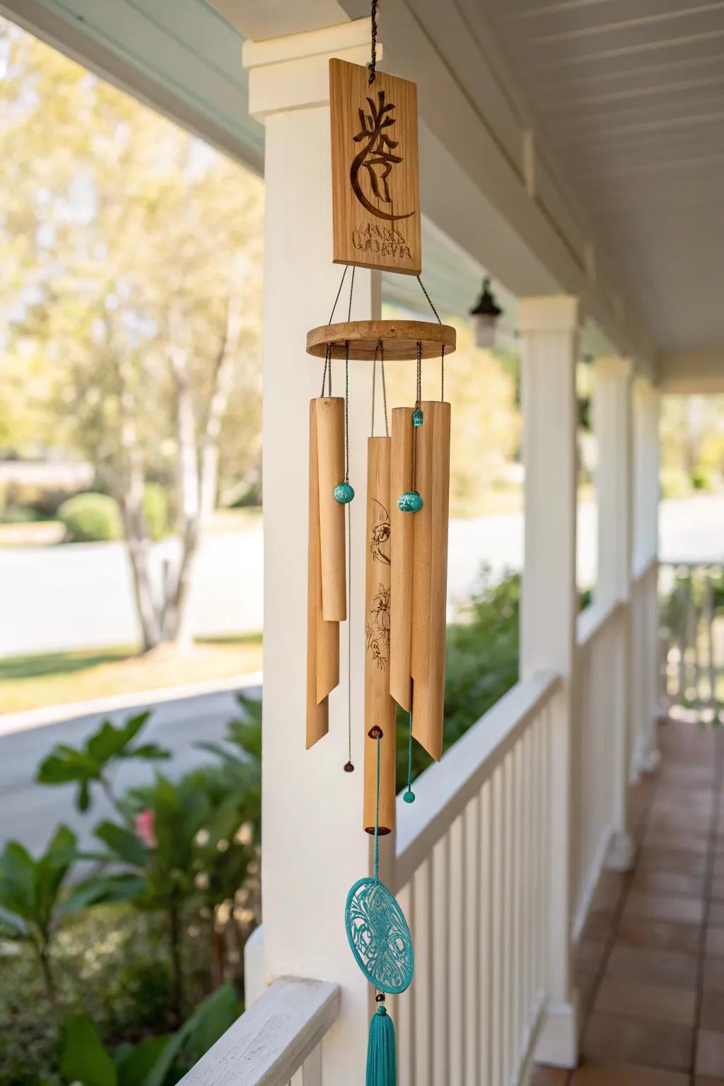 Embrace tranquility with this charming bamboo aerophone display, where simplicity encounters elegance.