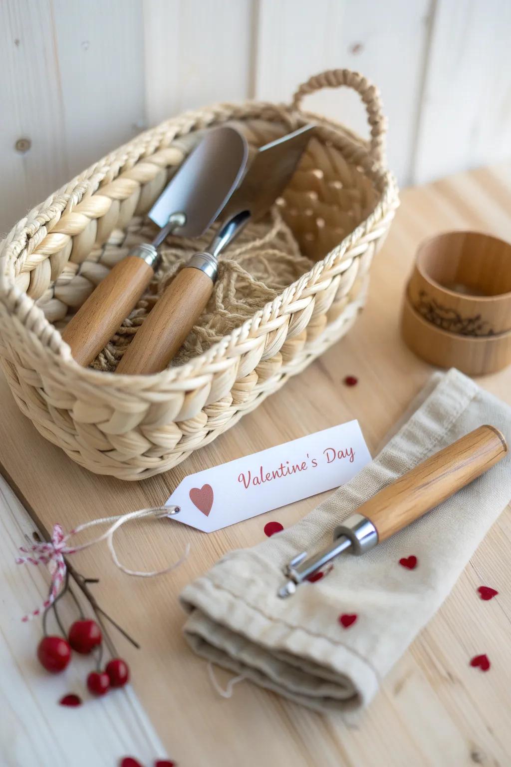 Celebrate his abilities with a handcrafted Valentine's Day basket that's as stylish as it is practical! 💪❤️ #ValentinesForHim #CraftsmanshipLove