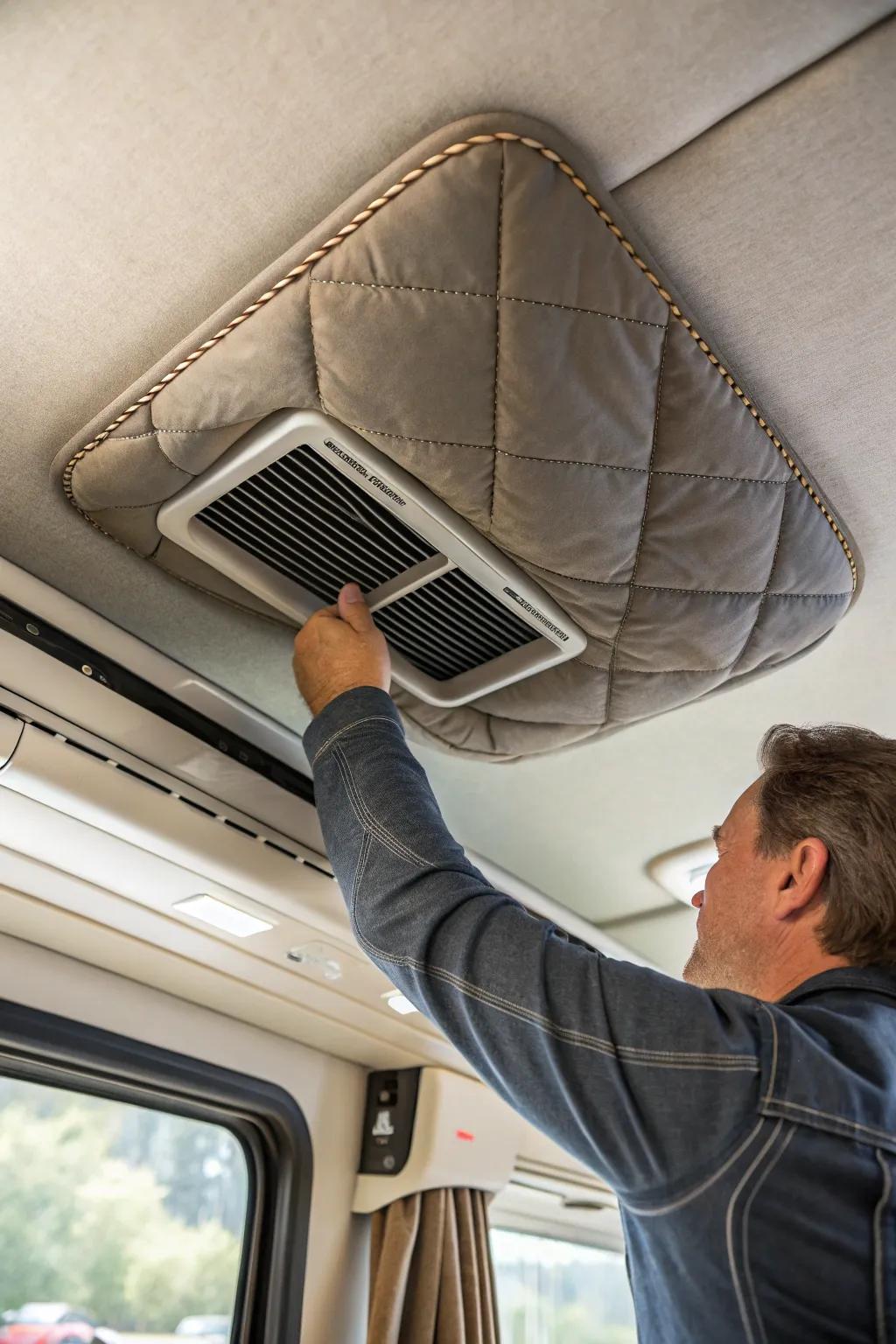 Master the art of warmth: Seal your RV vents with style and craftsmanship.