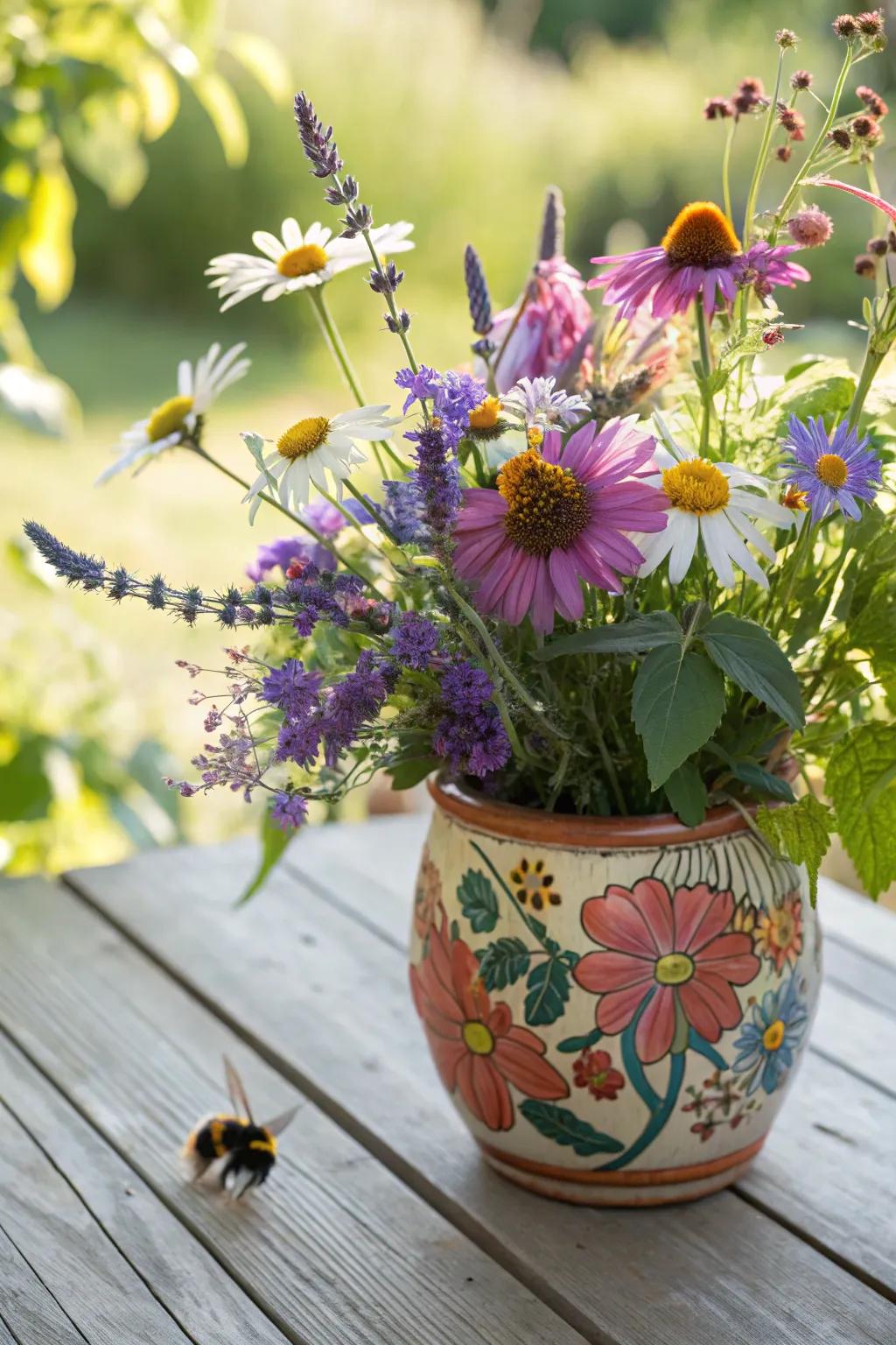 Construct your unique pollinator haven using lively flora and exceptional workmanship.