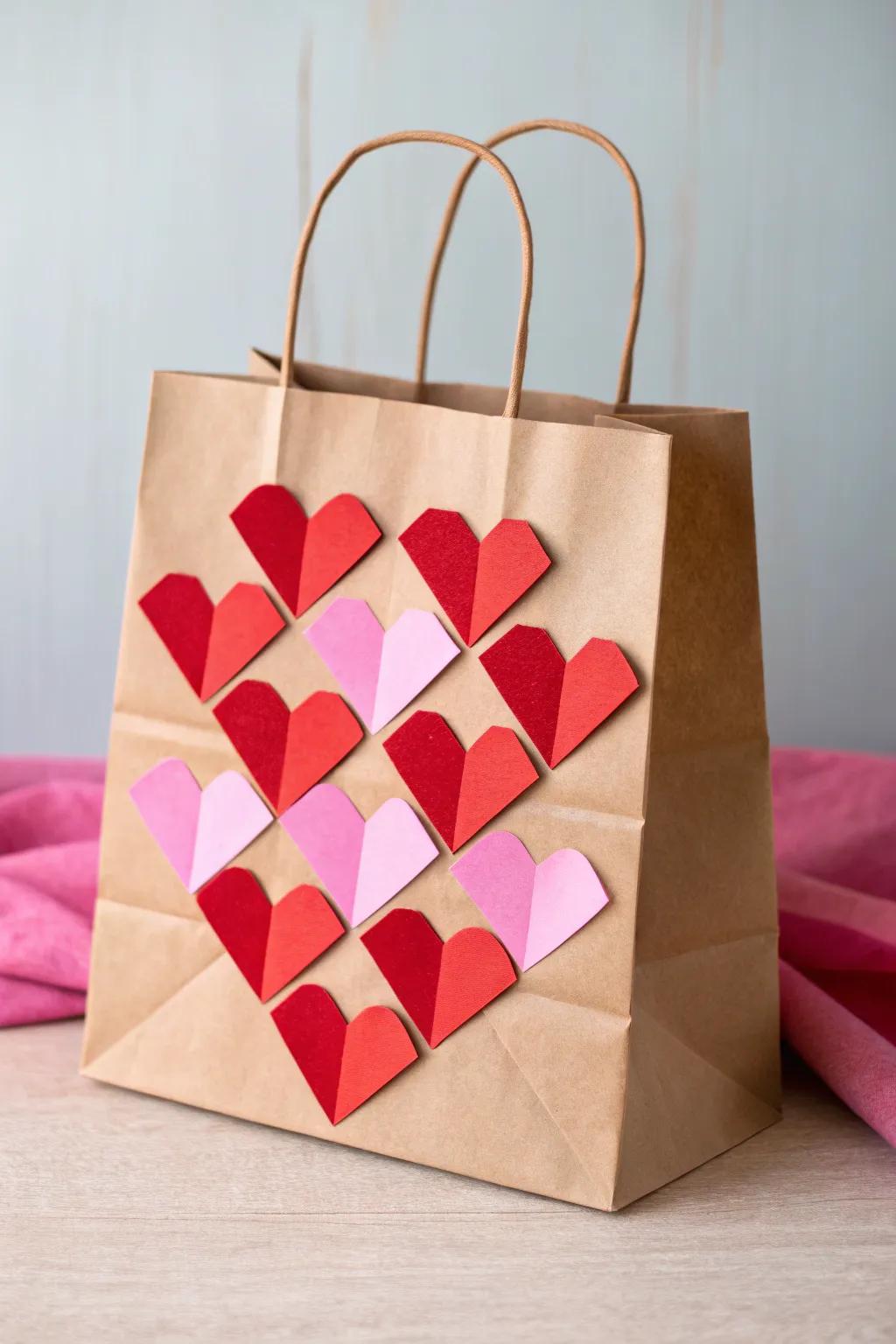 Transform basic carriers into geometric marvels with symmetrical heart artistry. Perfect for a minimalist Valentine’s Day!