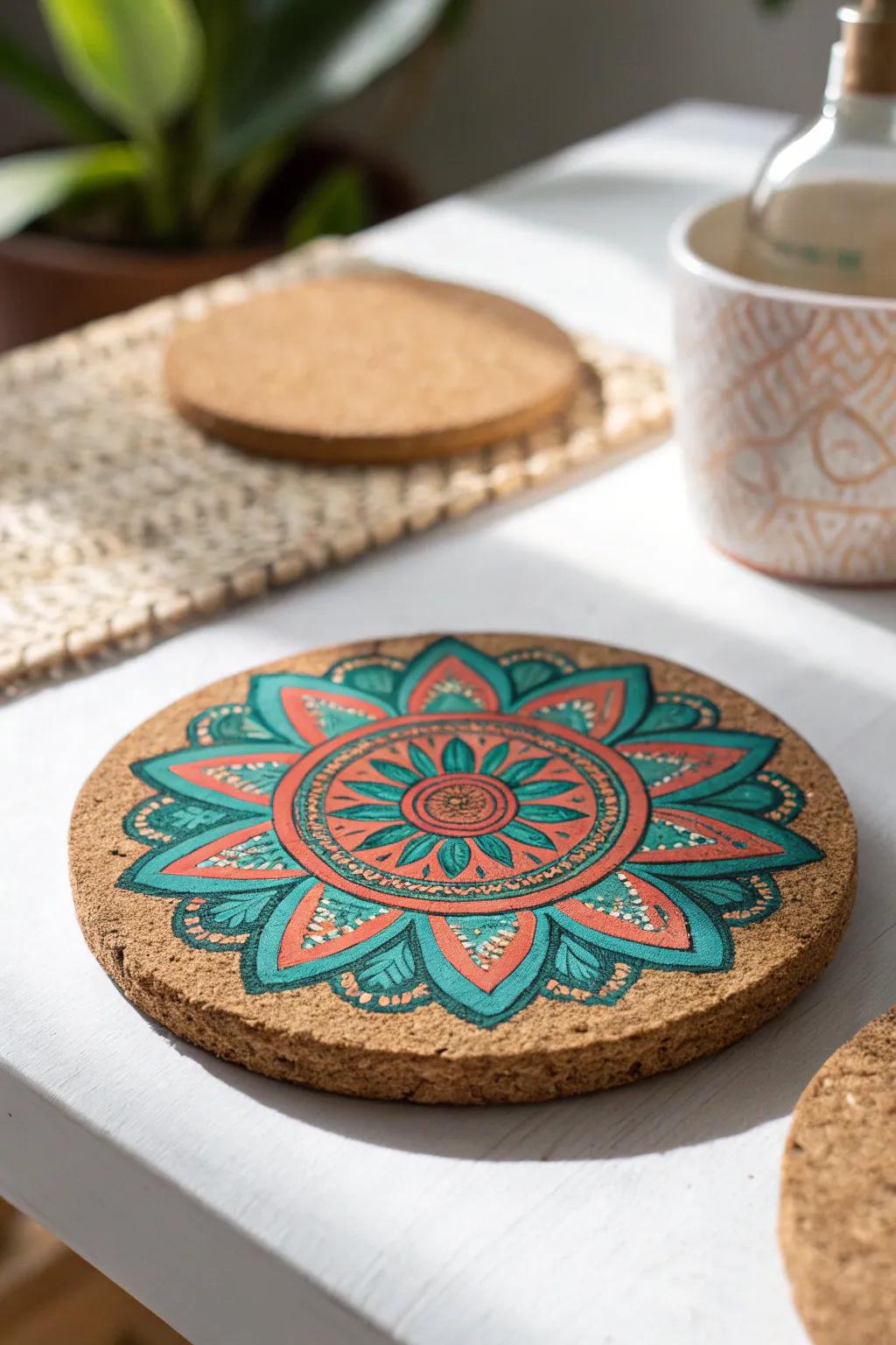 Incorporate a burst of color and craftsmanship to any workspace with these DIY ornamental mats!