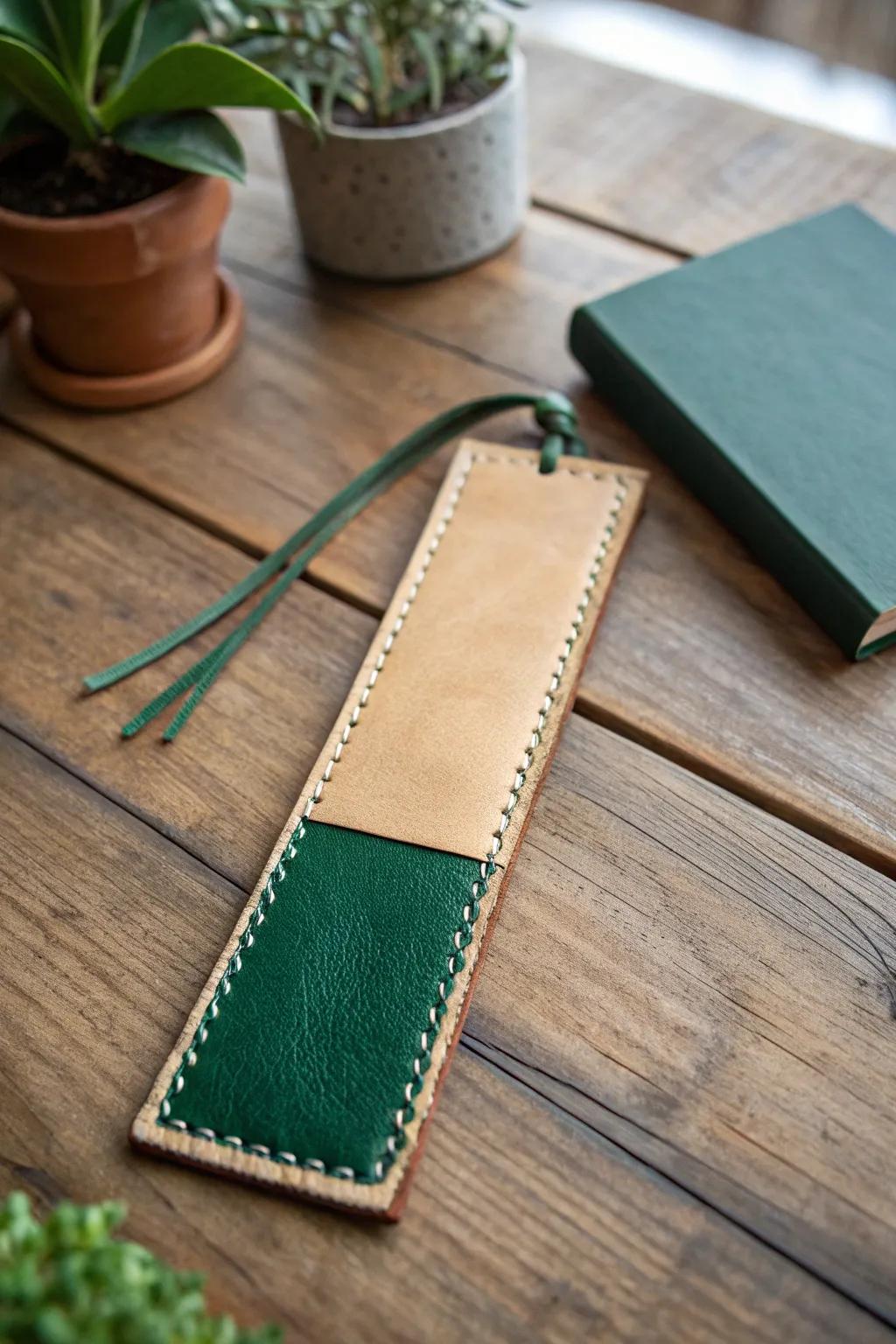 Enhance your reading experience with a handcrafted multi-layered leather bookmark - where simplicity meets beauty.