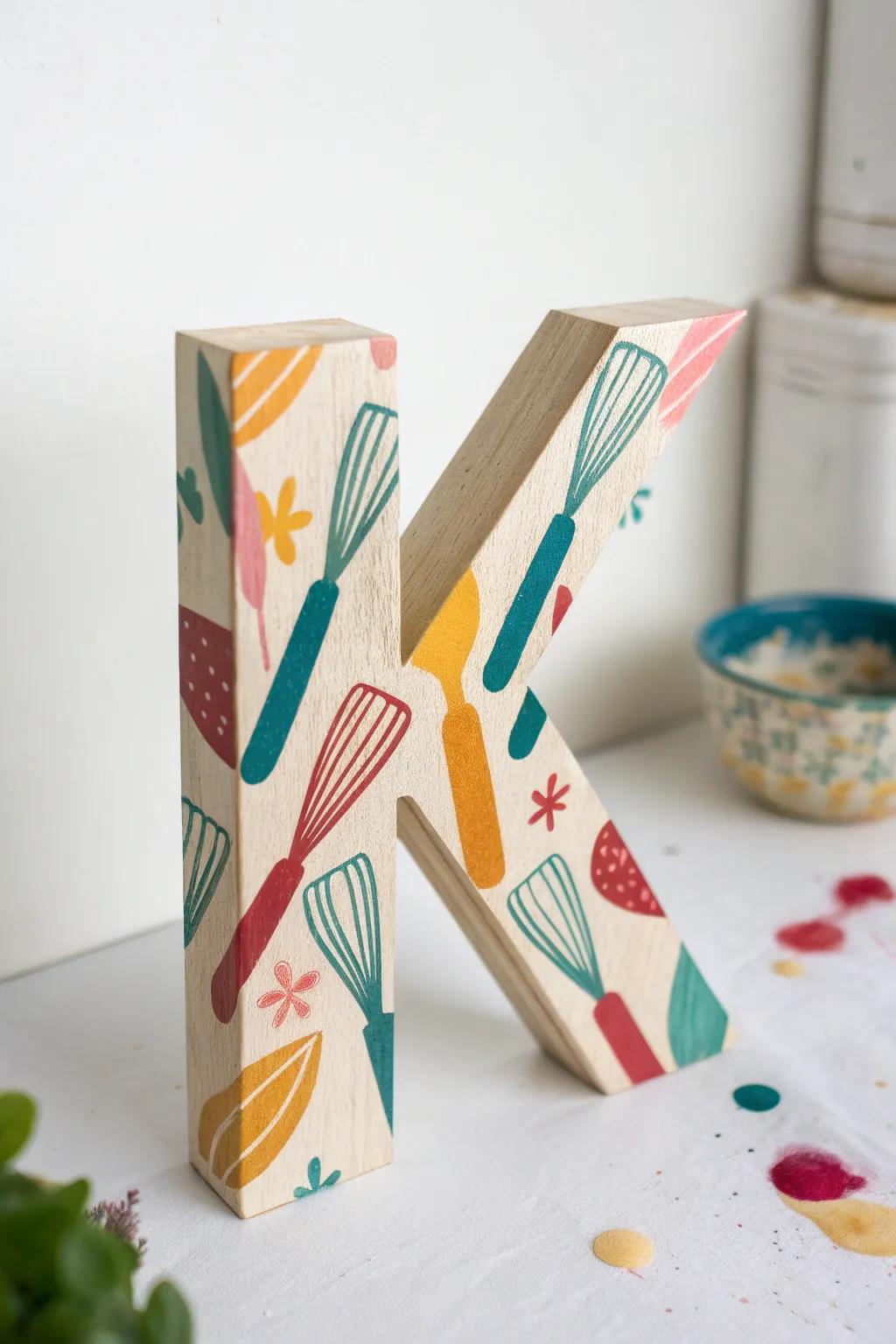 Unleash creativity with Kooky Kitchen Utensil Prints! A fun and colorful craft idea that adds a playful twist to minimalist design.