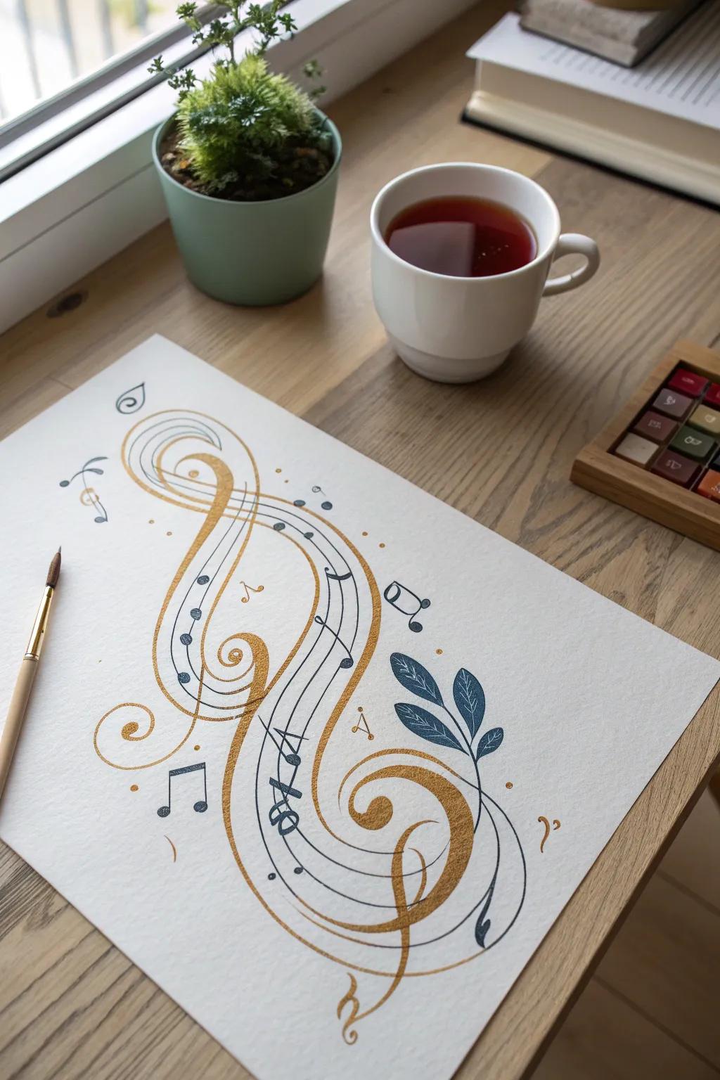 Permit your ingenuity to flow via melody-inspired line art. Uncover the charm of sound through mindful sketching.