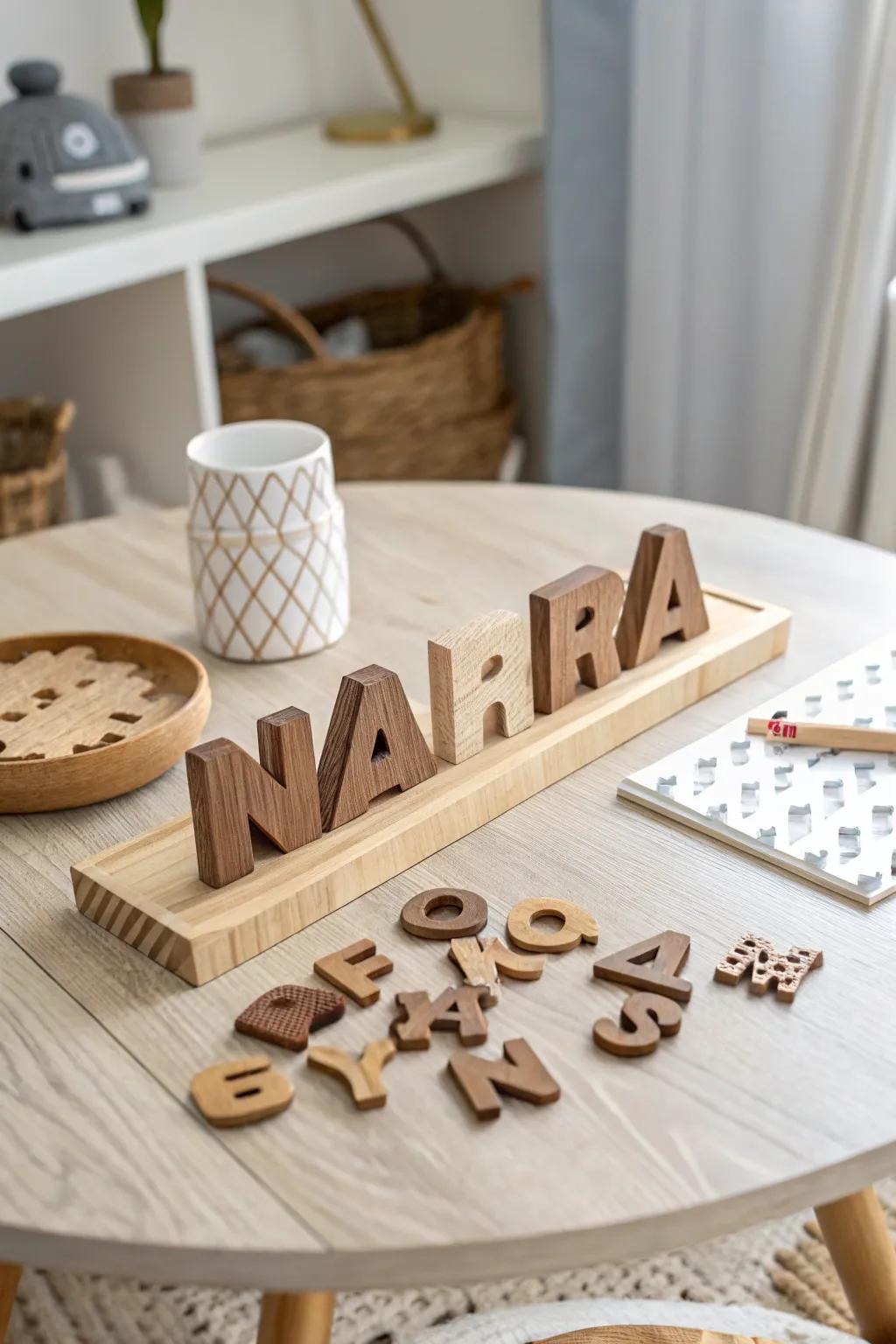 Playful personalization: Craft your surname with a touch of Scandinavian beauty.