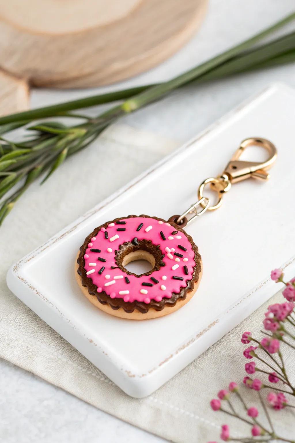 Infuse a dash of eccentricity to your keys with this charming fusing bead confection!