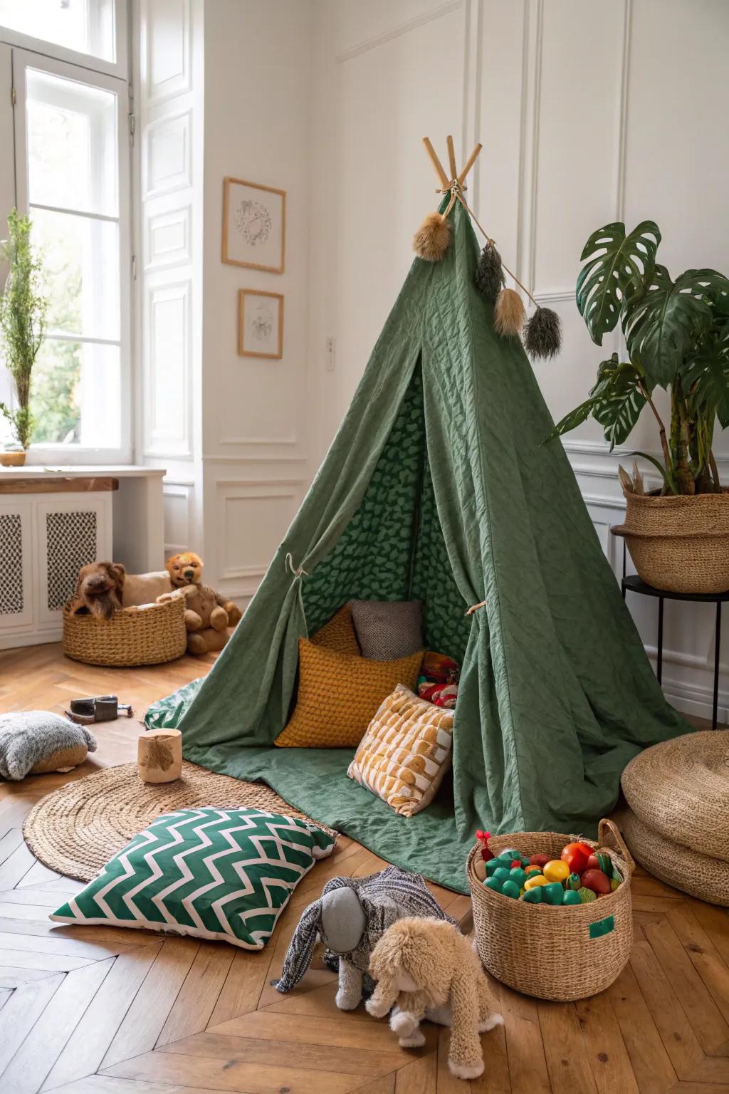 Convert your living space into a Wild Excursion Outpost, embarking on an adventure in the comfort of your residence.